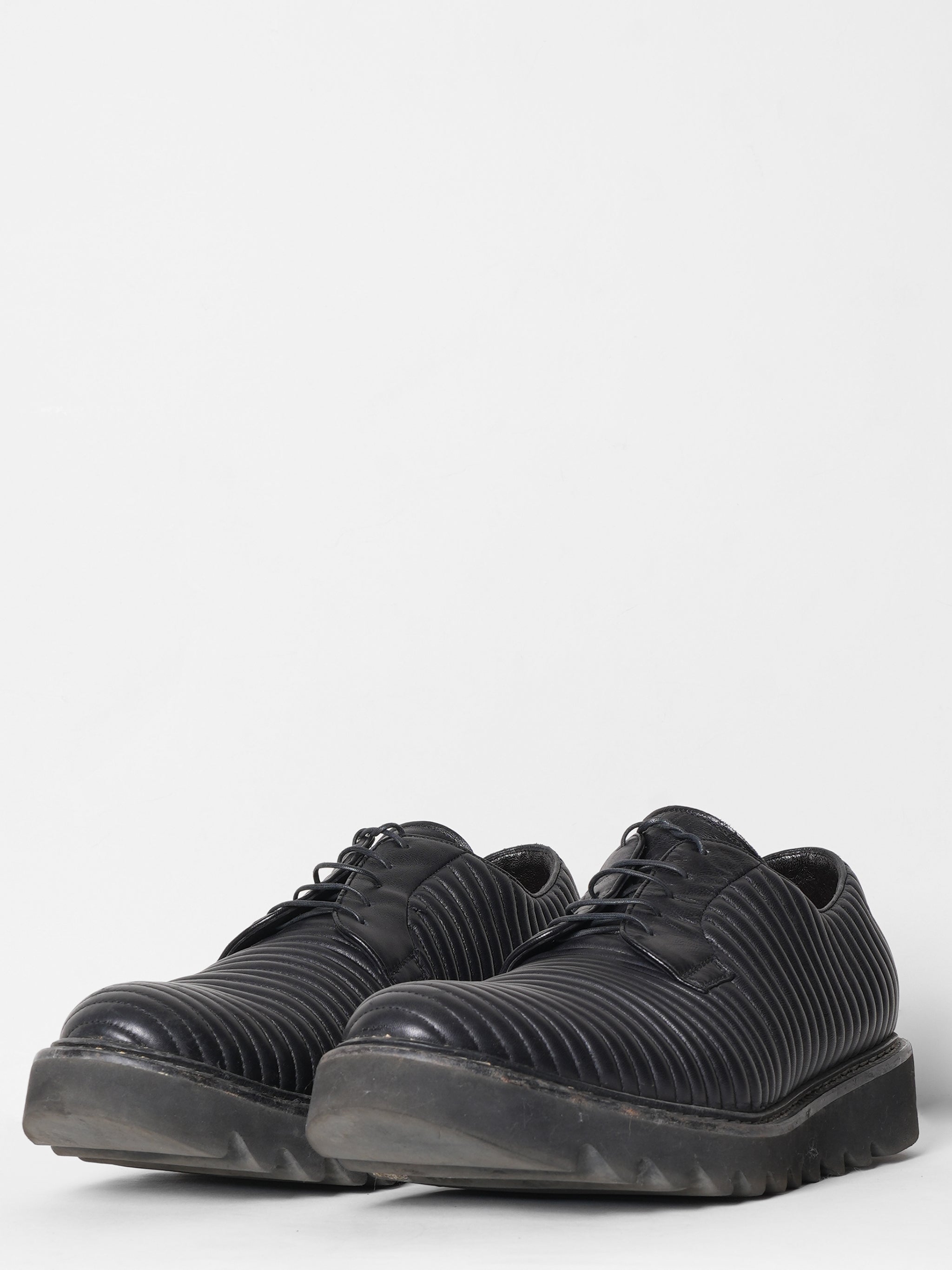Cesare Paciotti Quilted Lace Up Shoes