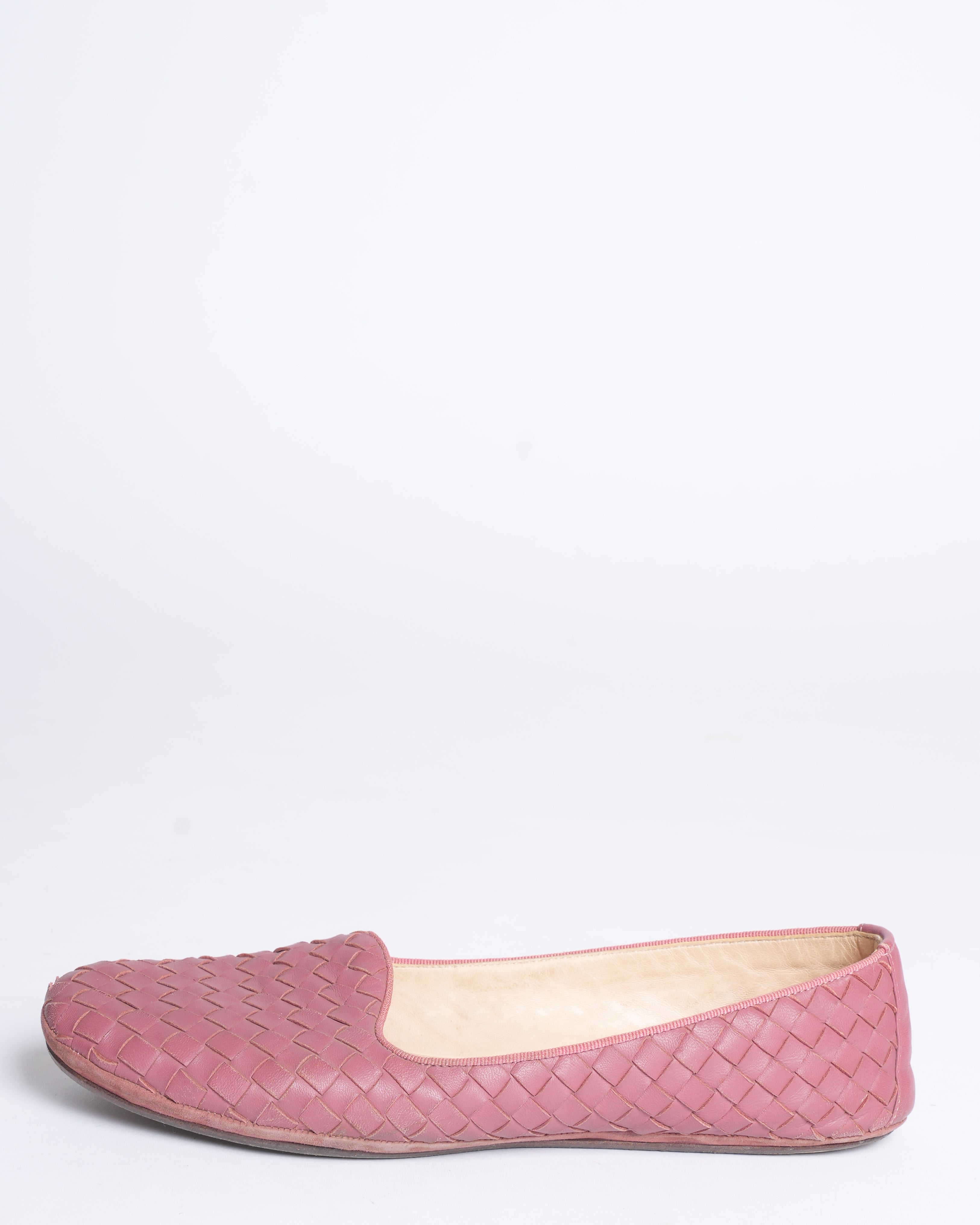 Bottega Veneta Patent Leather Napa Woven Women's Loafers
