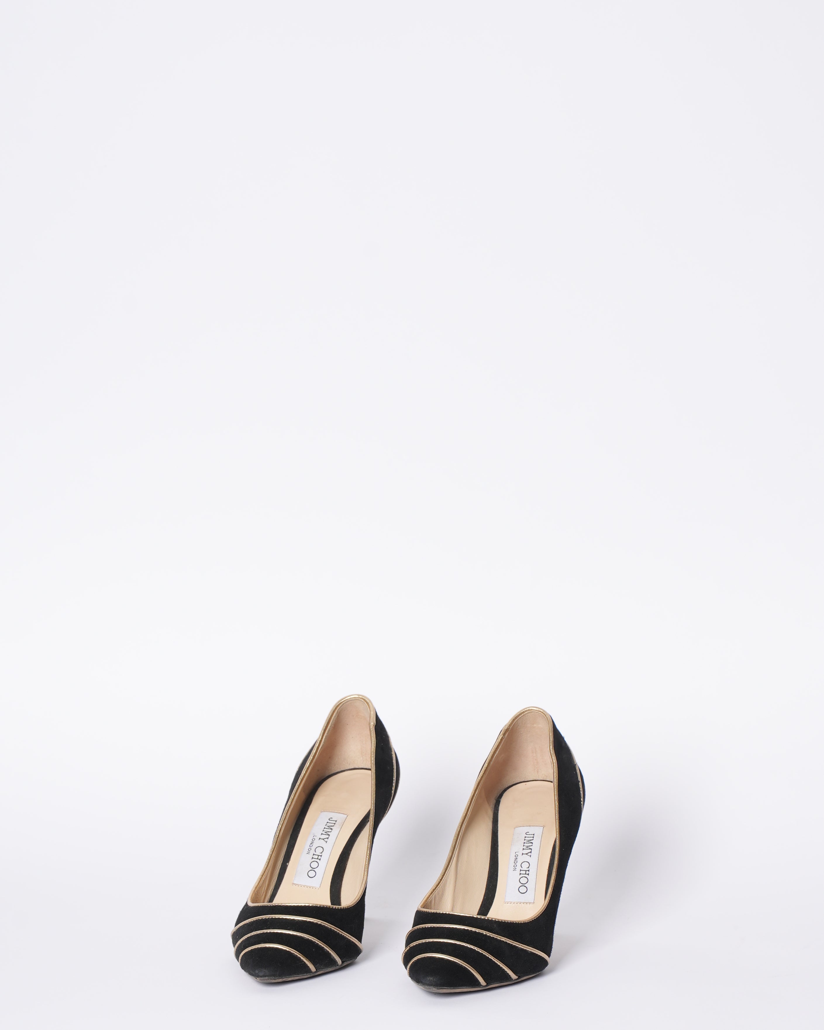 Jimmy Choo Romy Black Suded Pumps
