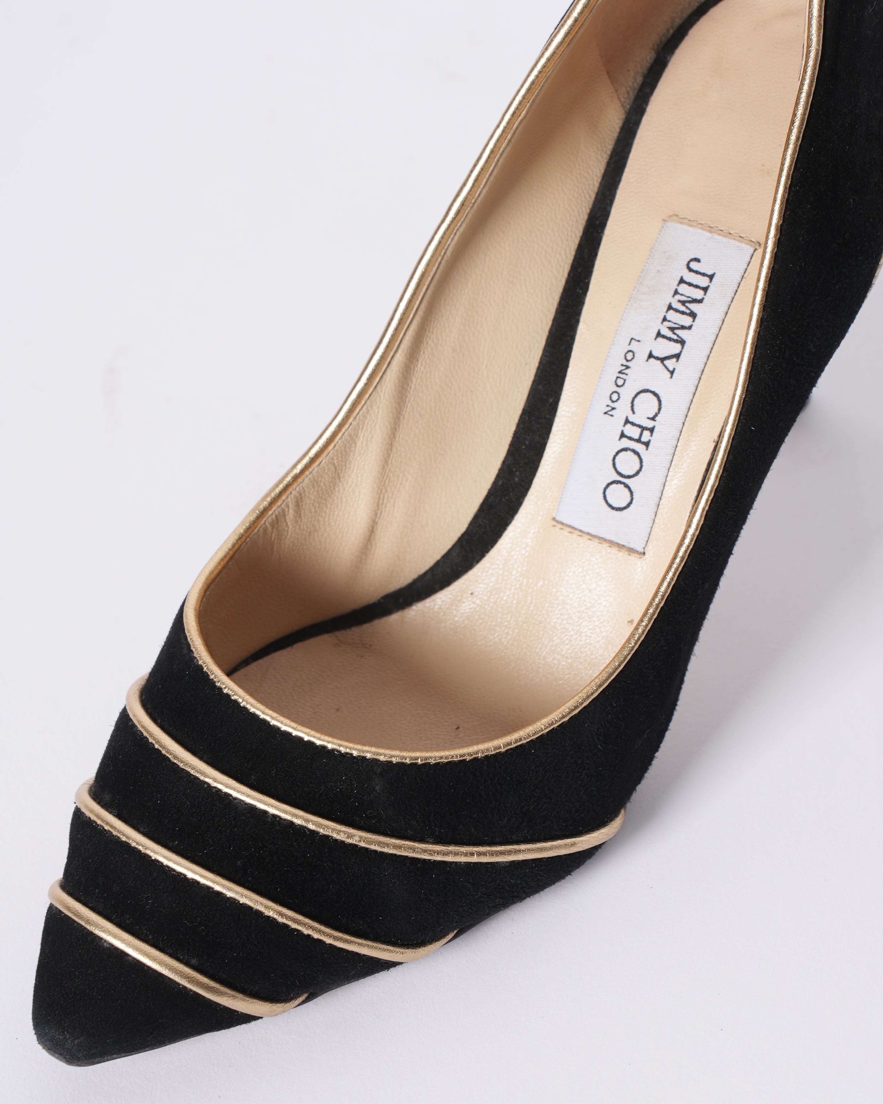 Jimmy Choo Romy Black Suded Pumps