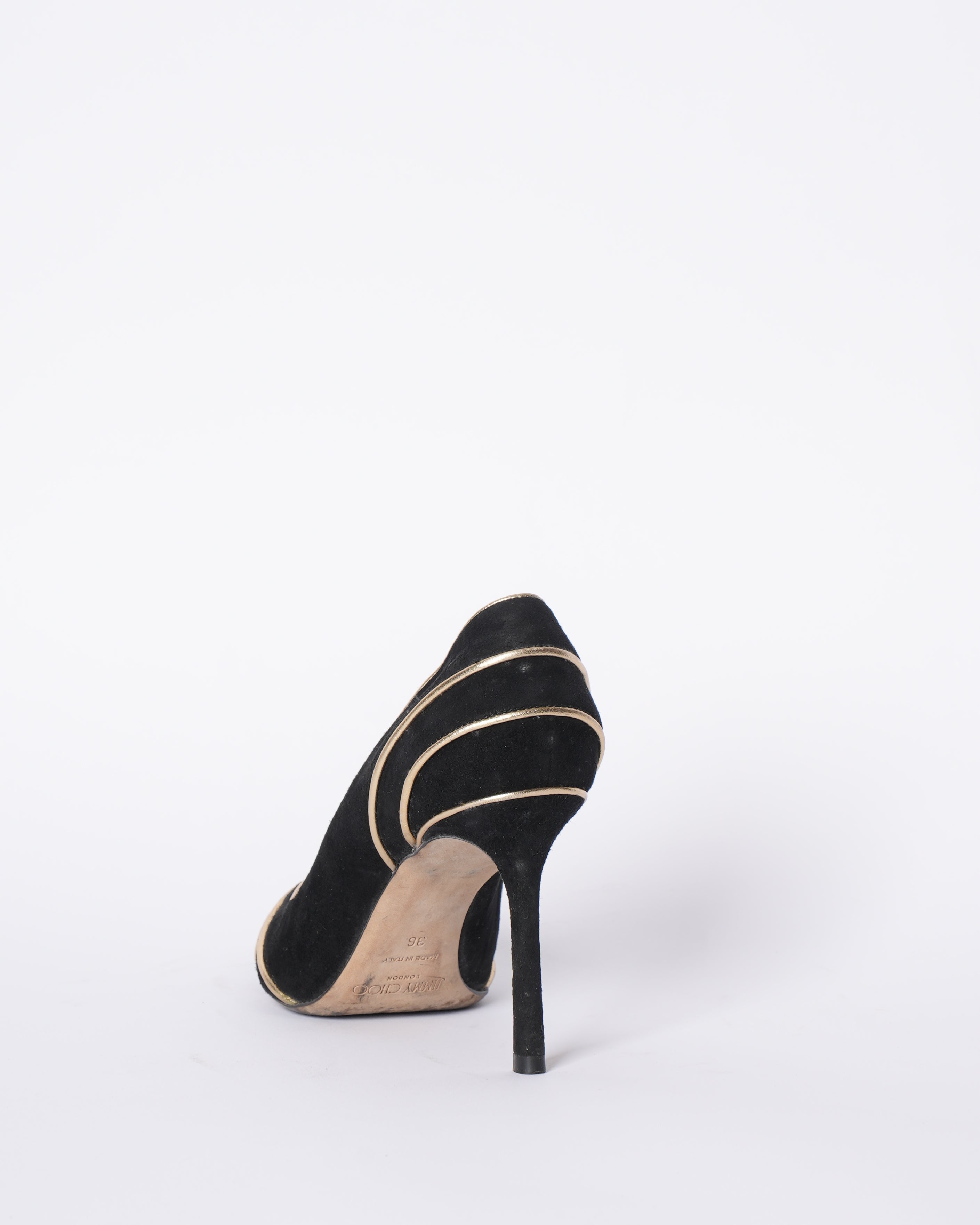 Jimmy Choo Romy Black Suded Pumps
