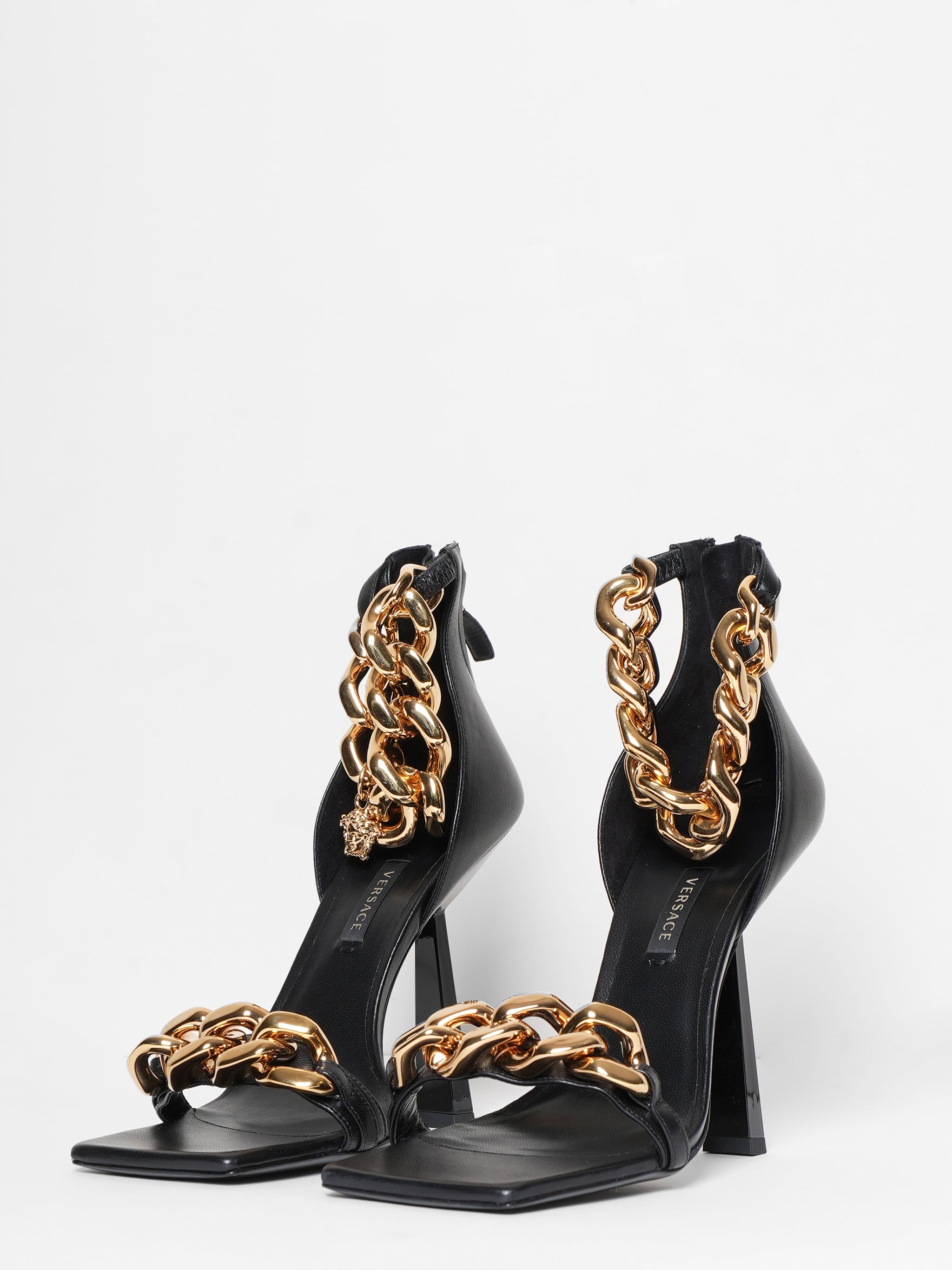 New Versace Medusa Chain High Heel Sandals