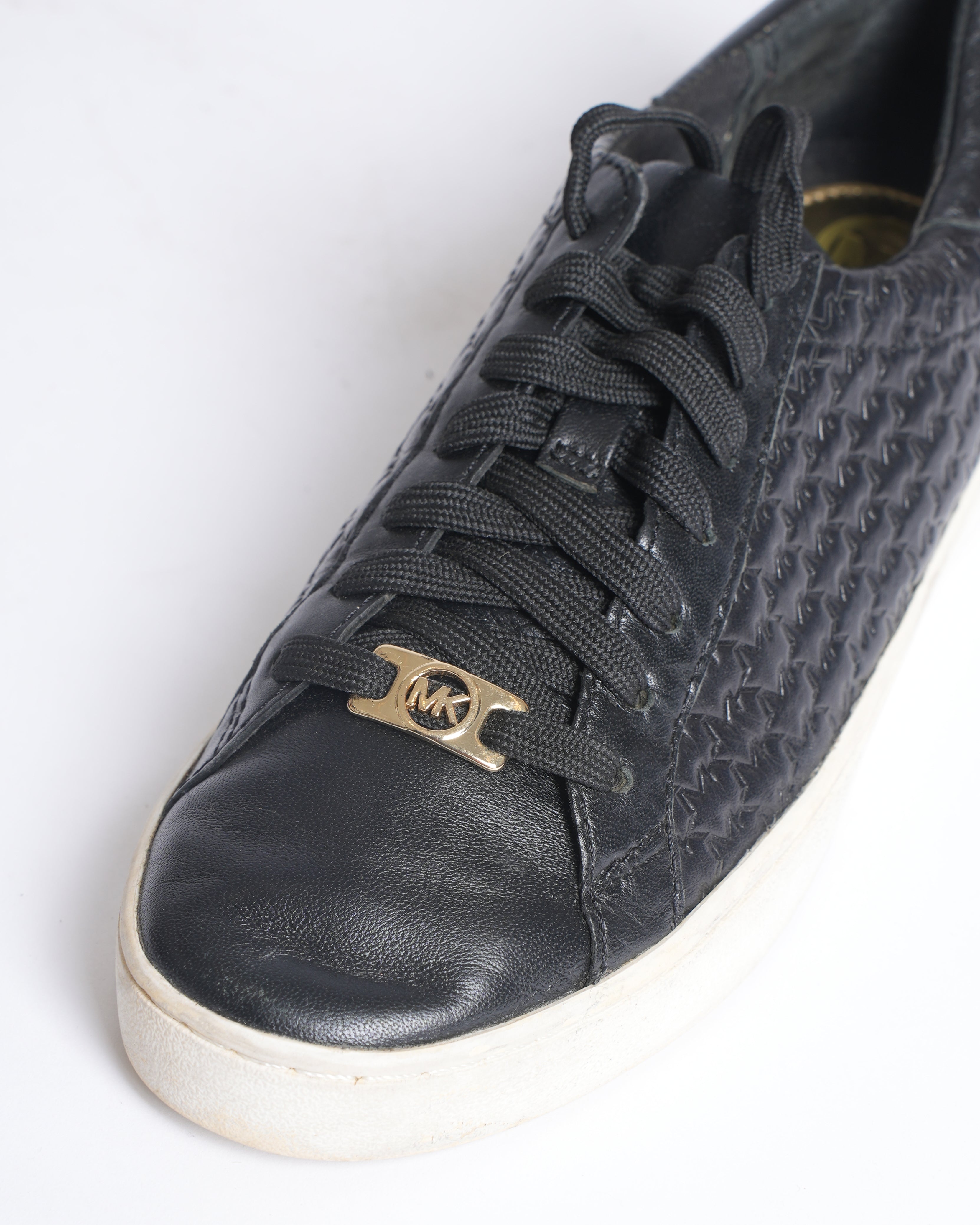 Michael Kors Colby Embossed Logo Leather Sneaker