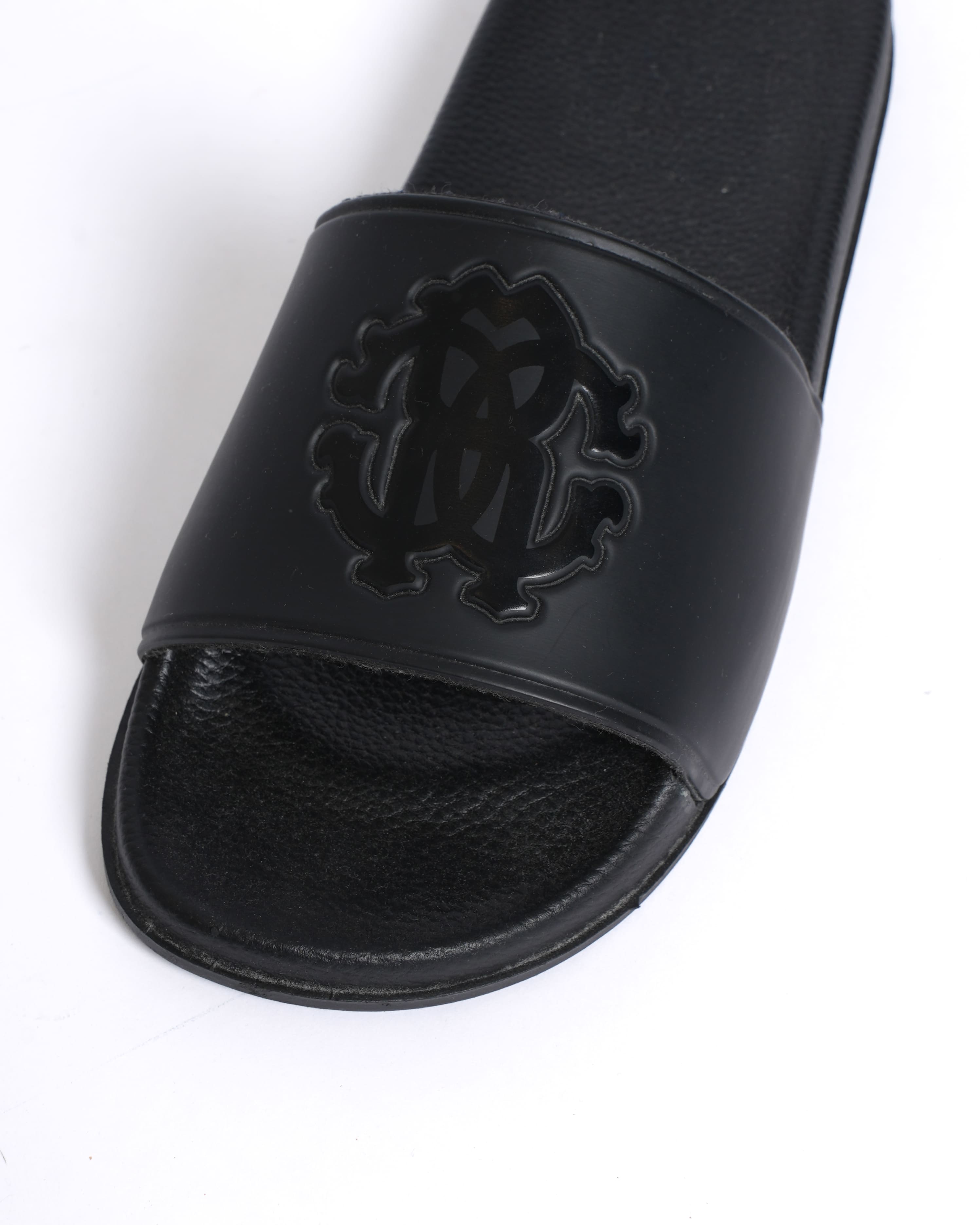 Roberto Cavalli Nero Men’s Slides in Black