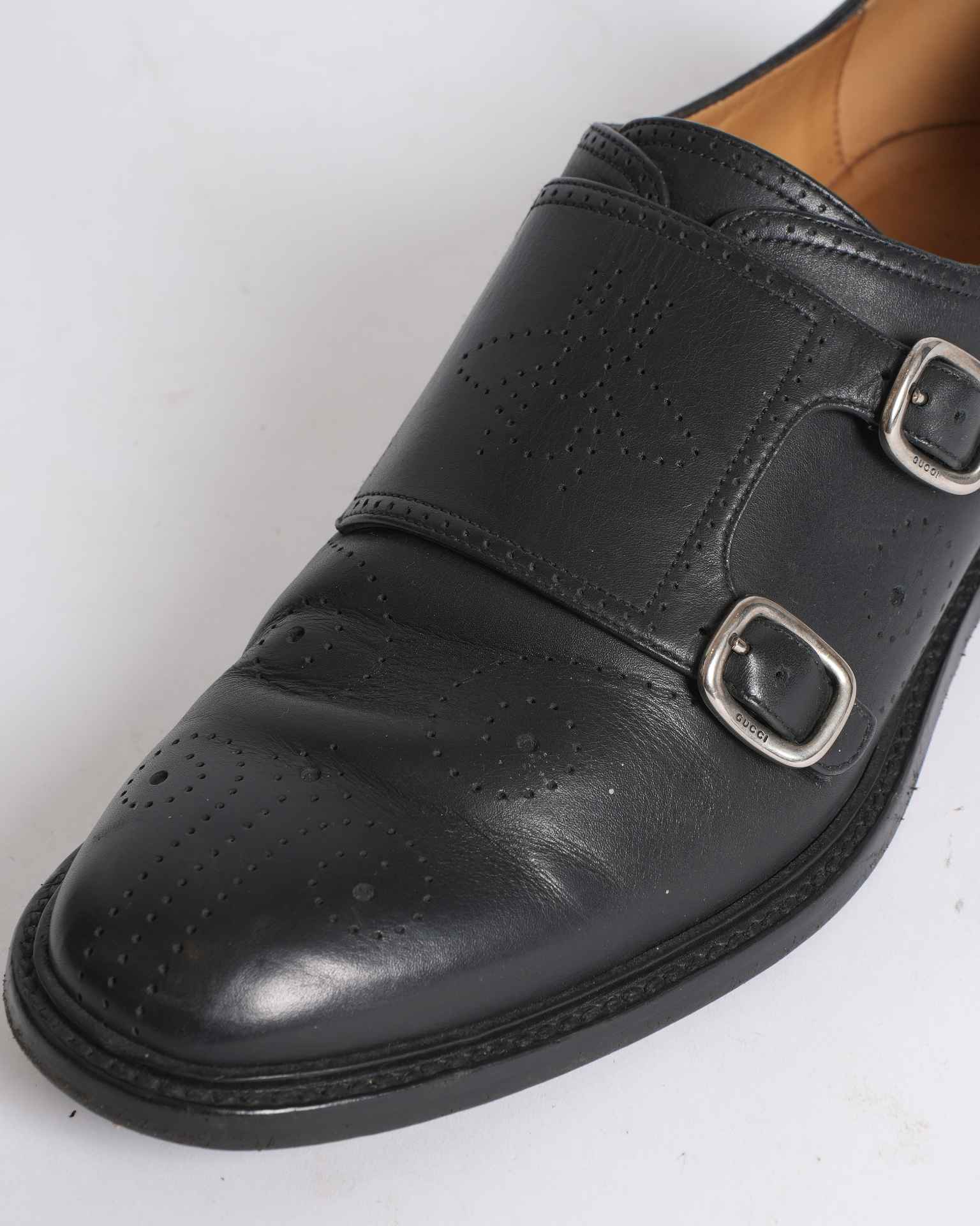Gucci Men's Calfskin Double Monk Strap Loafers