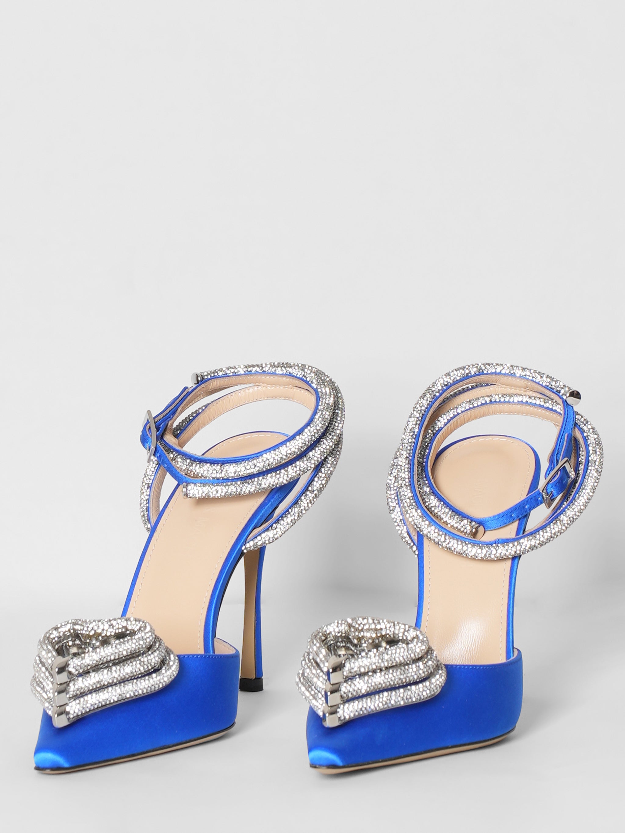 Mach and Mach Triple Heart High Heels Royal Blue