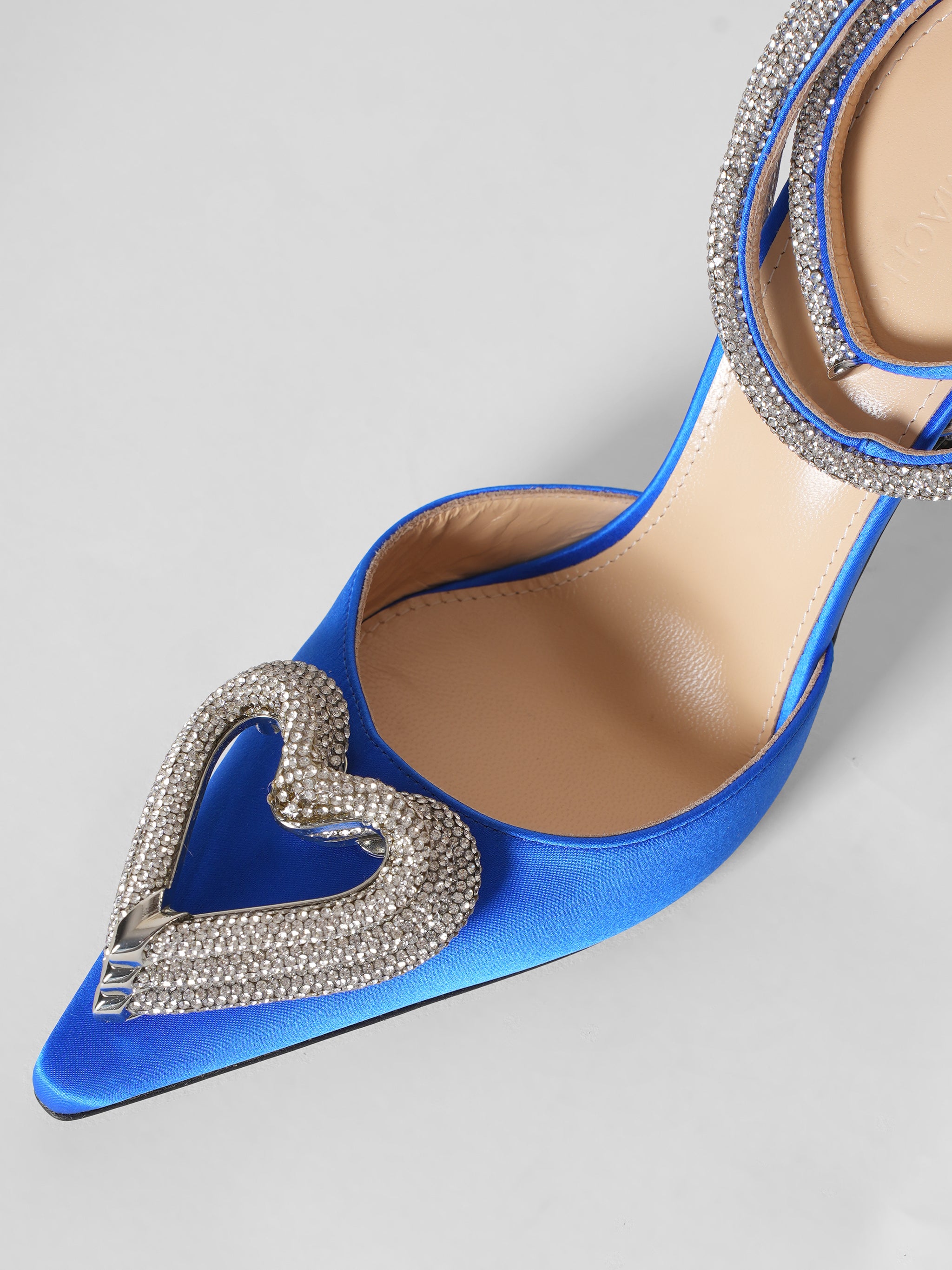 Mach and Mach Triple Heart High Heels Royal Blue