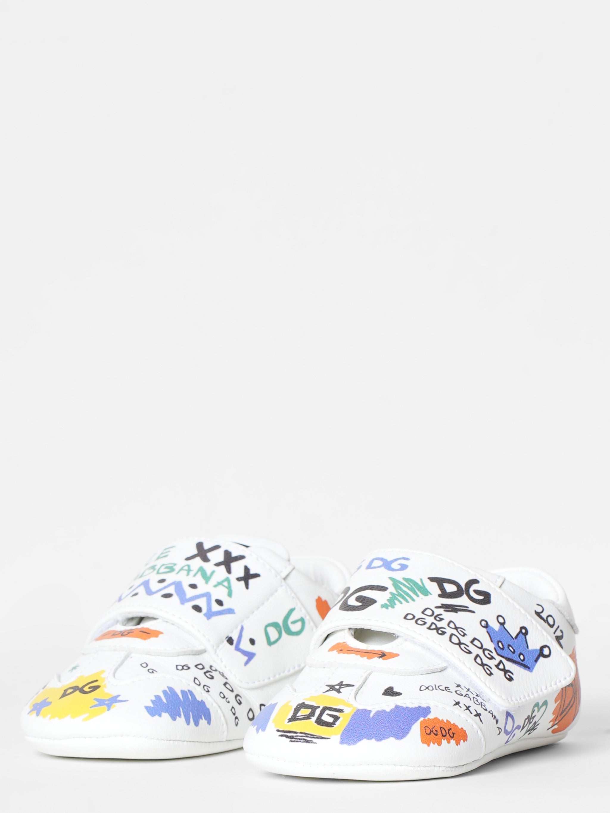 Dolce & Gabbana Colorful Graffiti Print Prewalkers