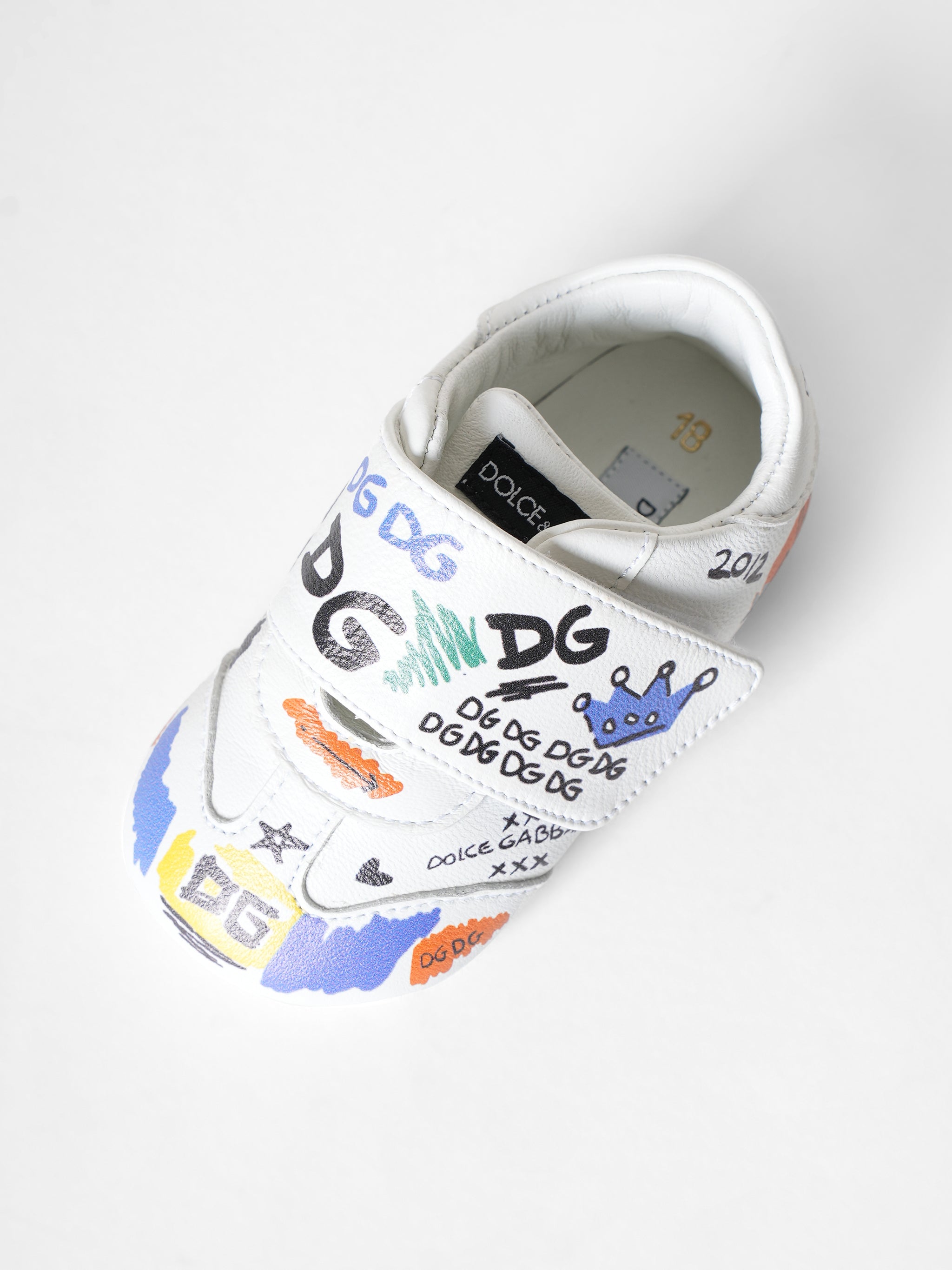 Dolce & Gabbana Colorful Graffiti Print Prewalkers