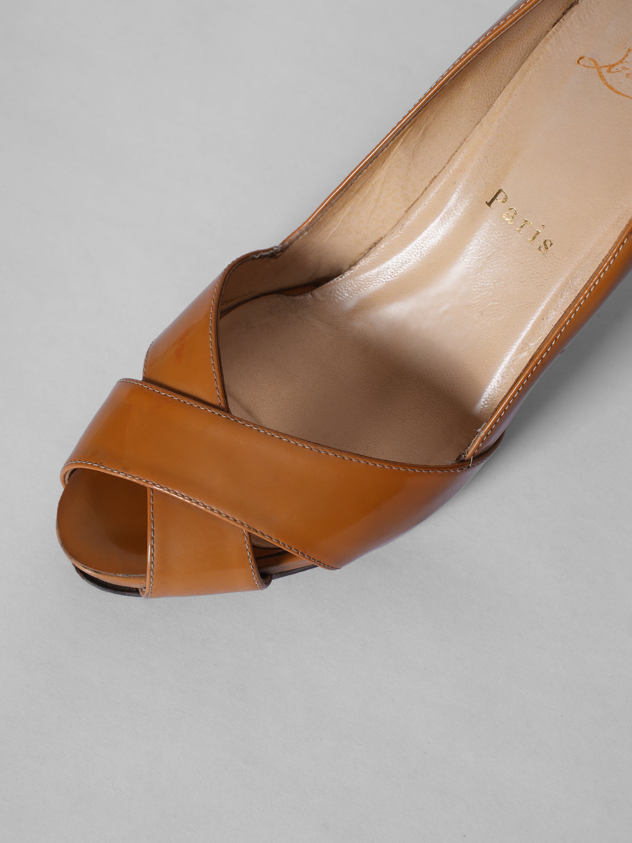 Christian Louboutin Nude Overlap Heels