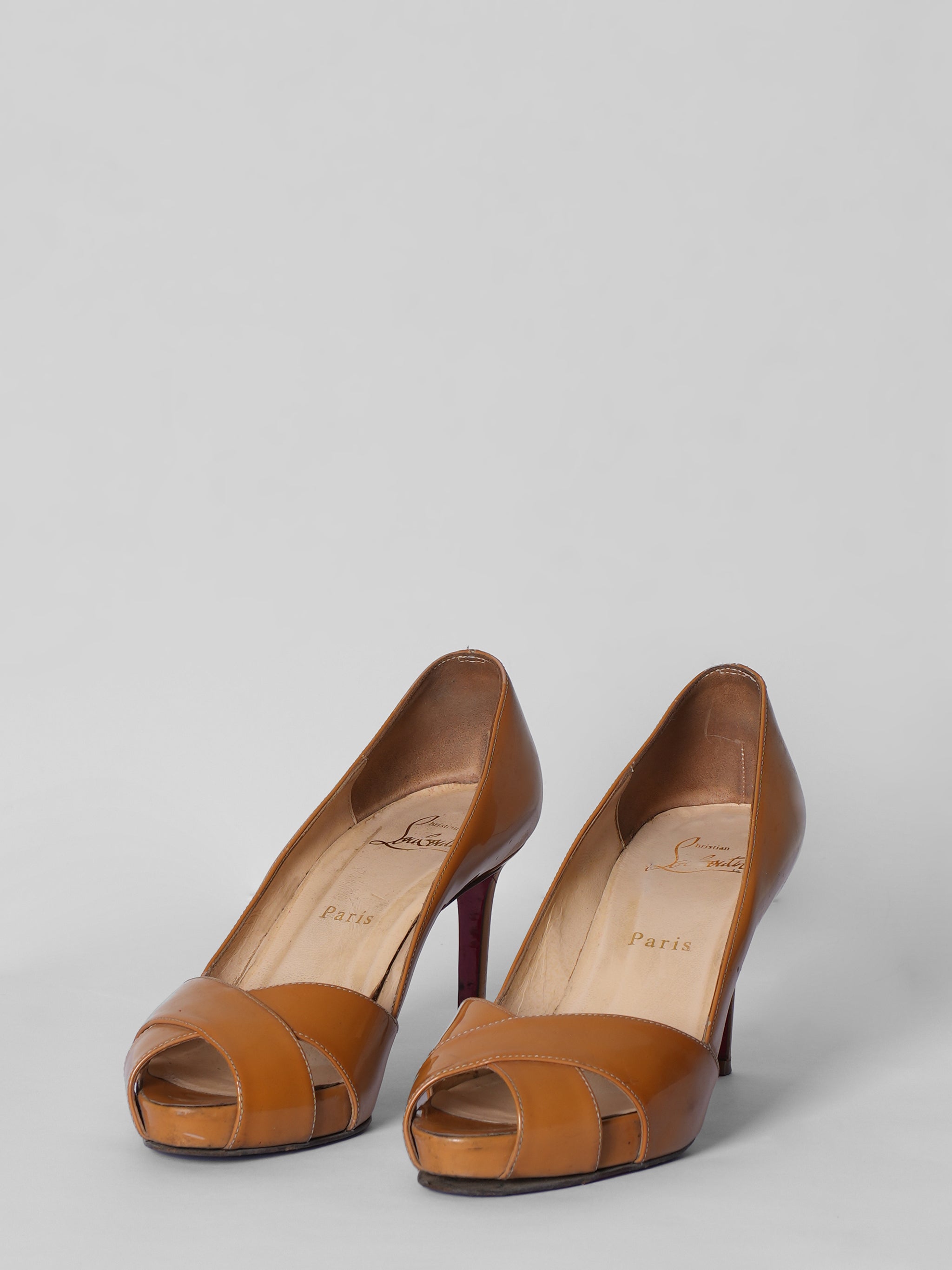 Christian Louboutin Nude Overlap Heels