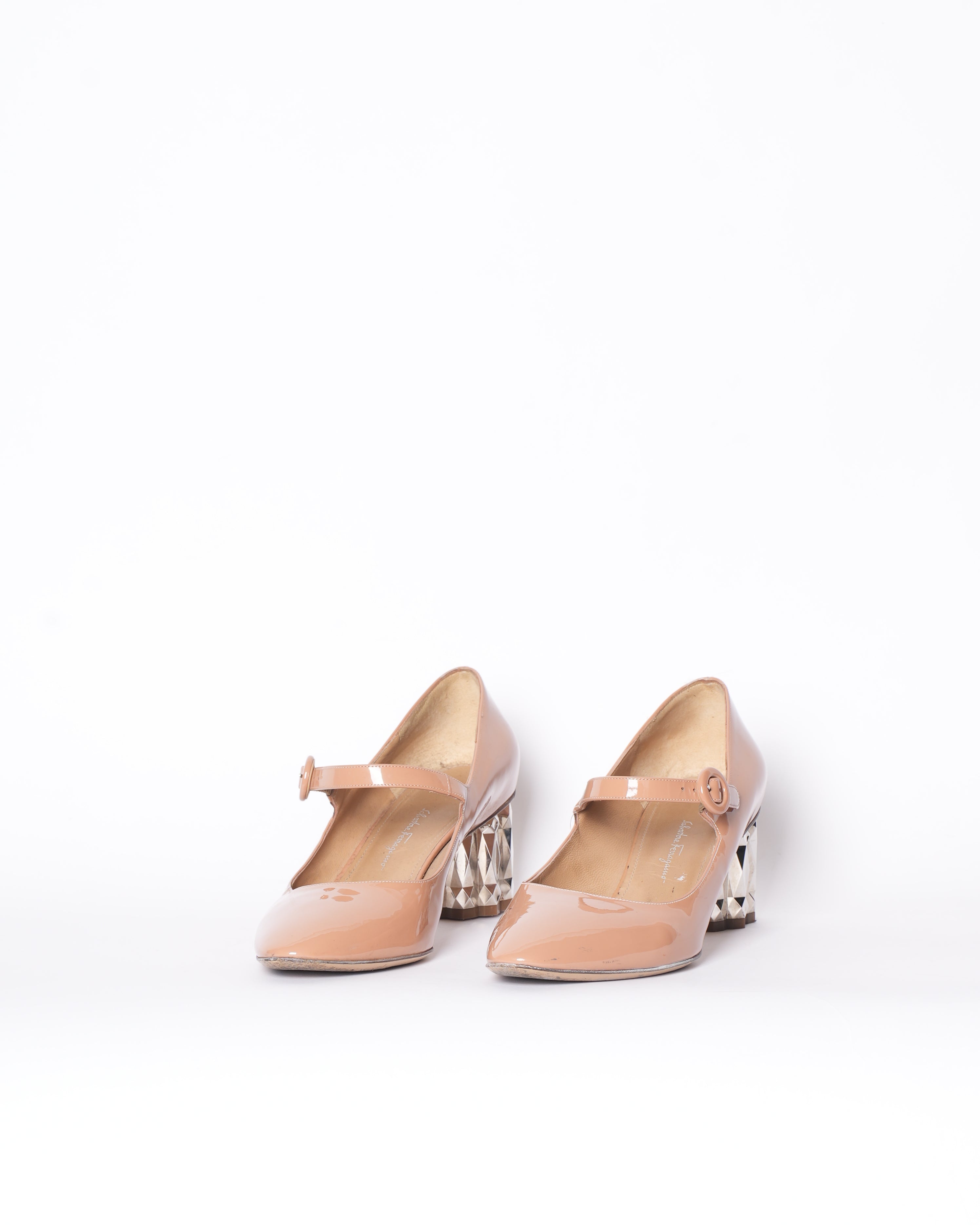 Salvatore Ferragamo Ortensia Refracted Blush Heel