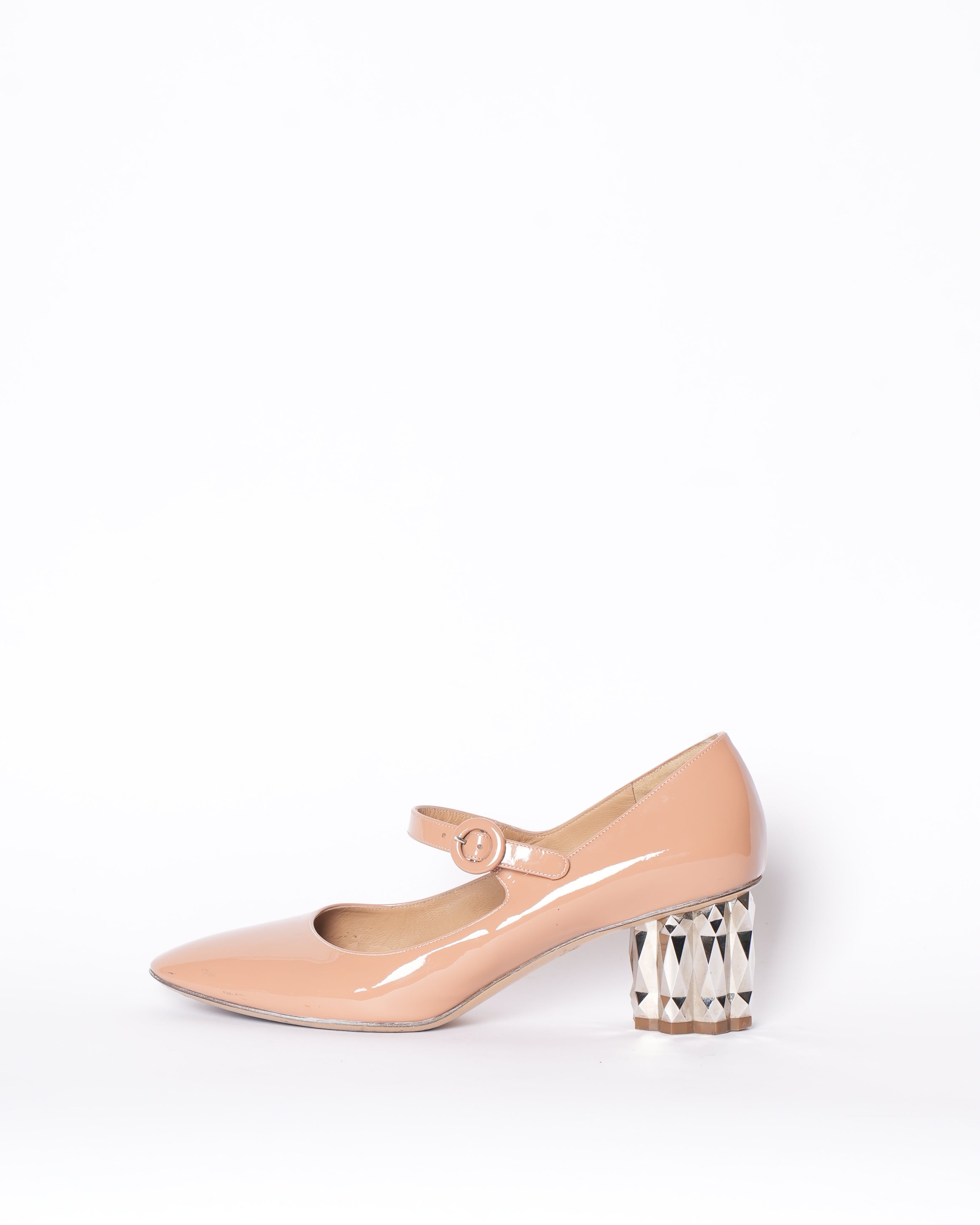 Salvatore Ferragamo Ortensia Refracted Blush Heel