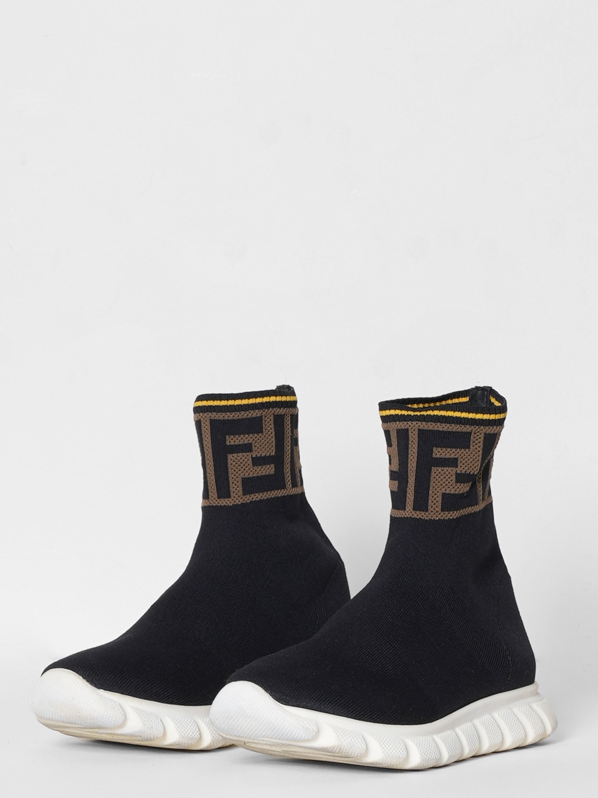 Fendi Kids Black Speed Trainers