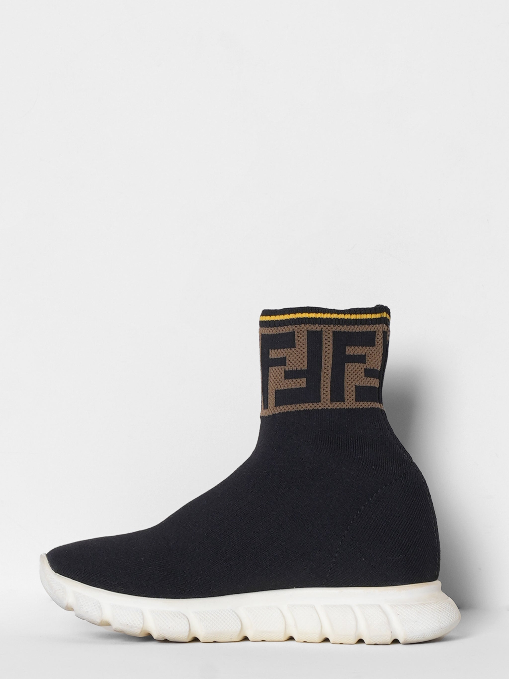 Fendi Kids Black Speed Trainers