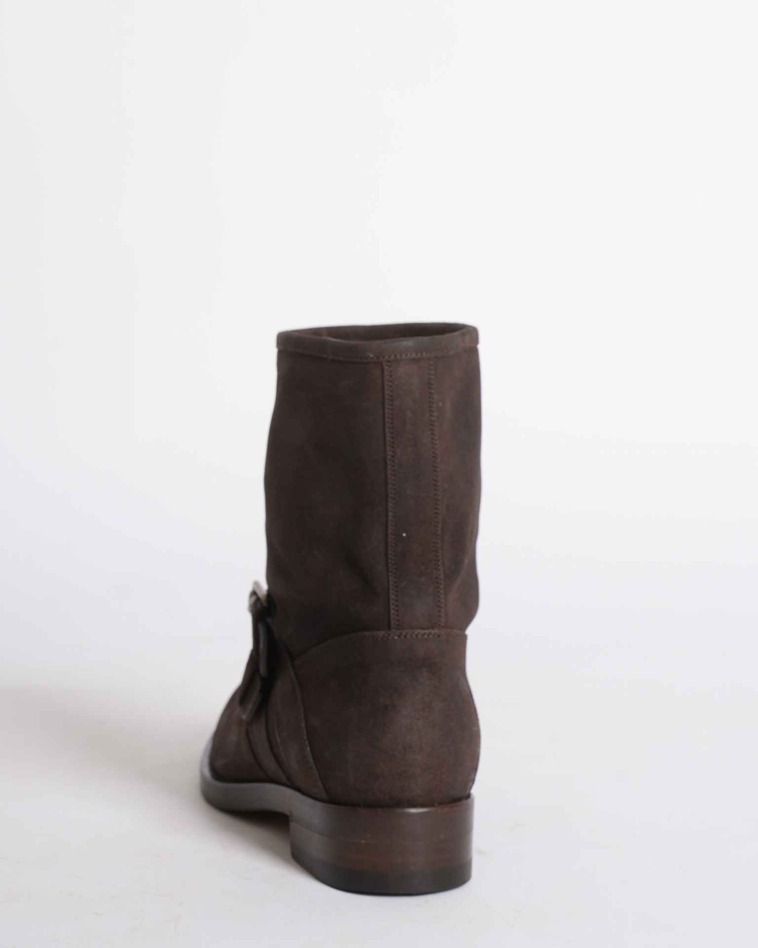 Gucci Brown Signature Buckle Boots