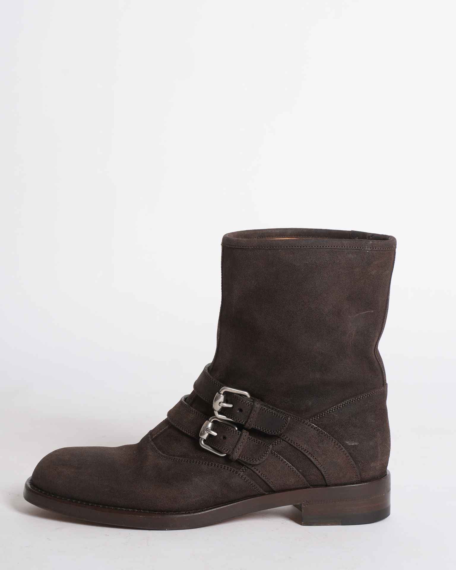 Gucci Brown Signature Buckle Boots