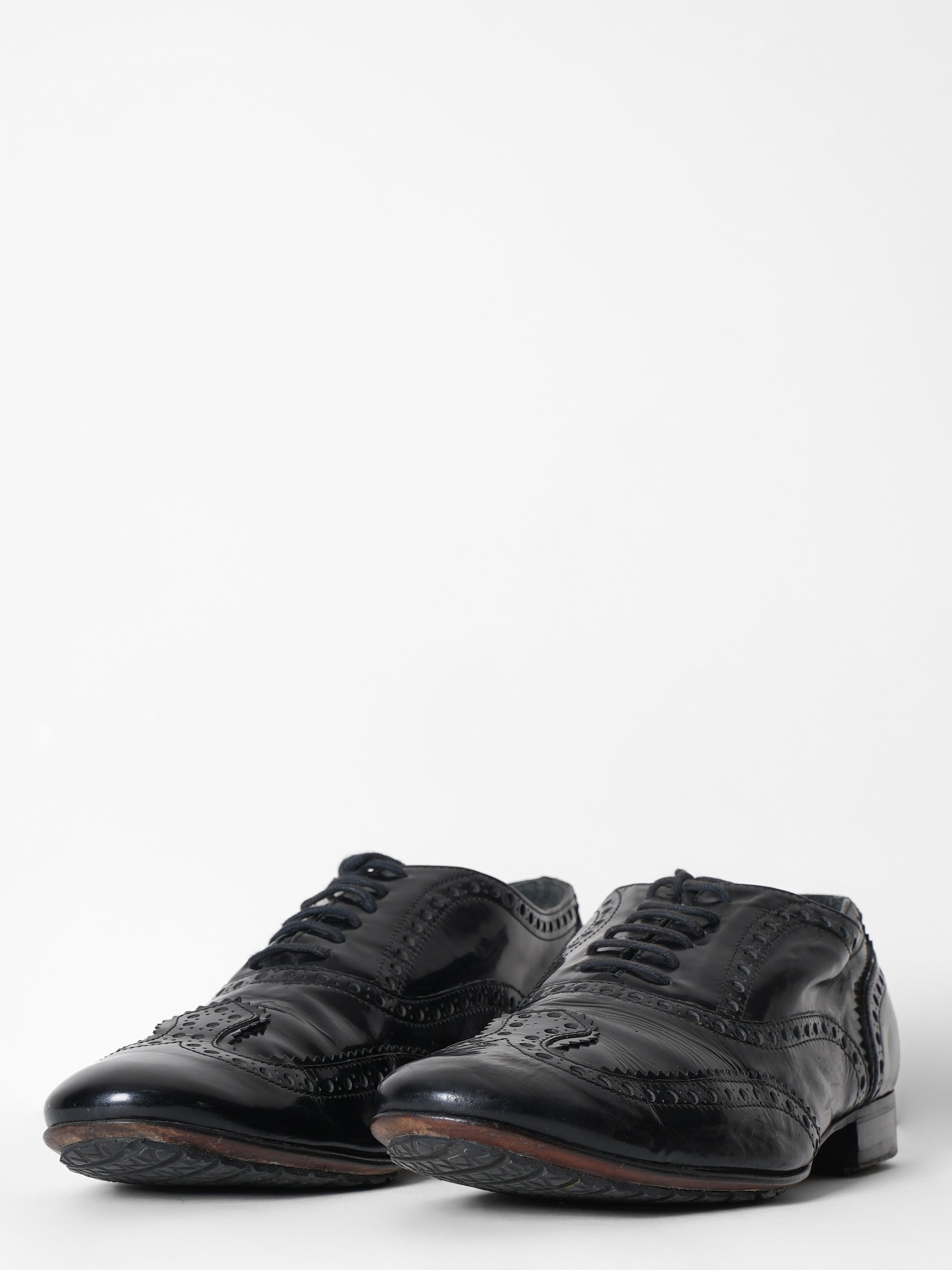 Moschino Patent Leather Black Oxfords