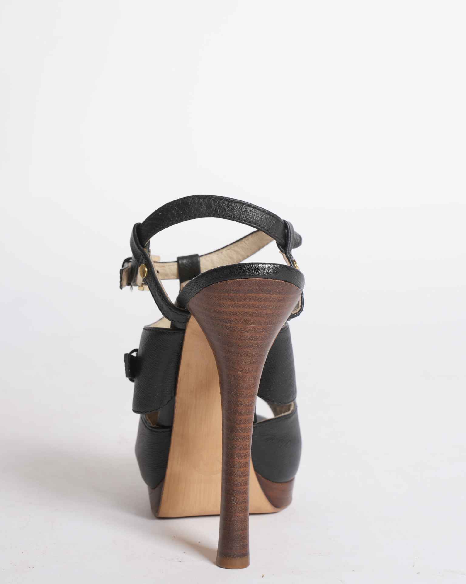 Michael Kors Mackenzie Logo Peep Toe Heels