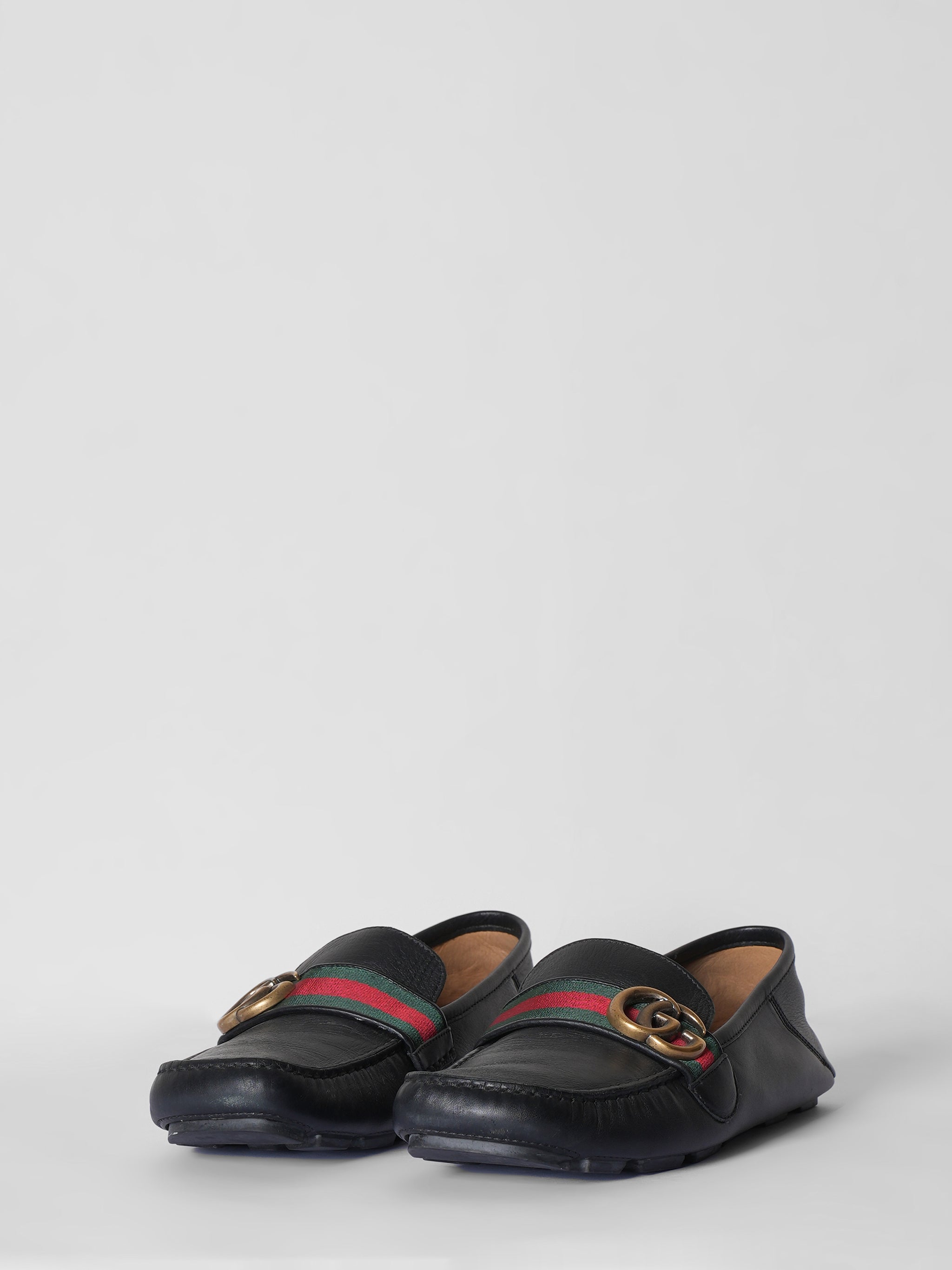 Gucci Leather Driver Loafers
