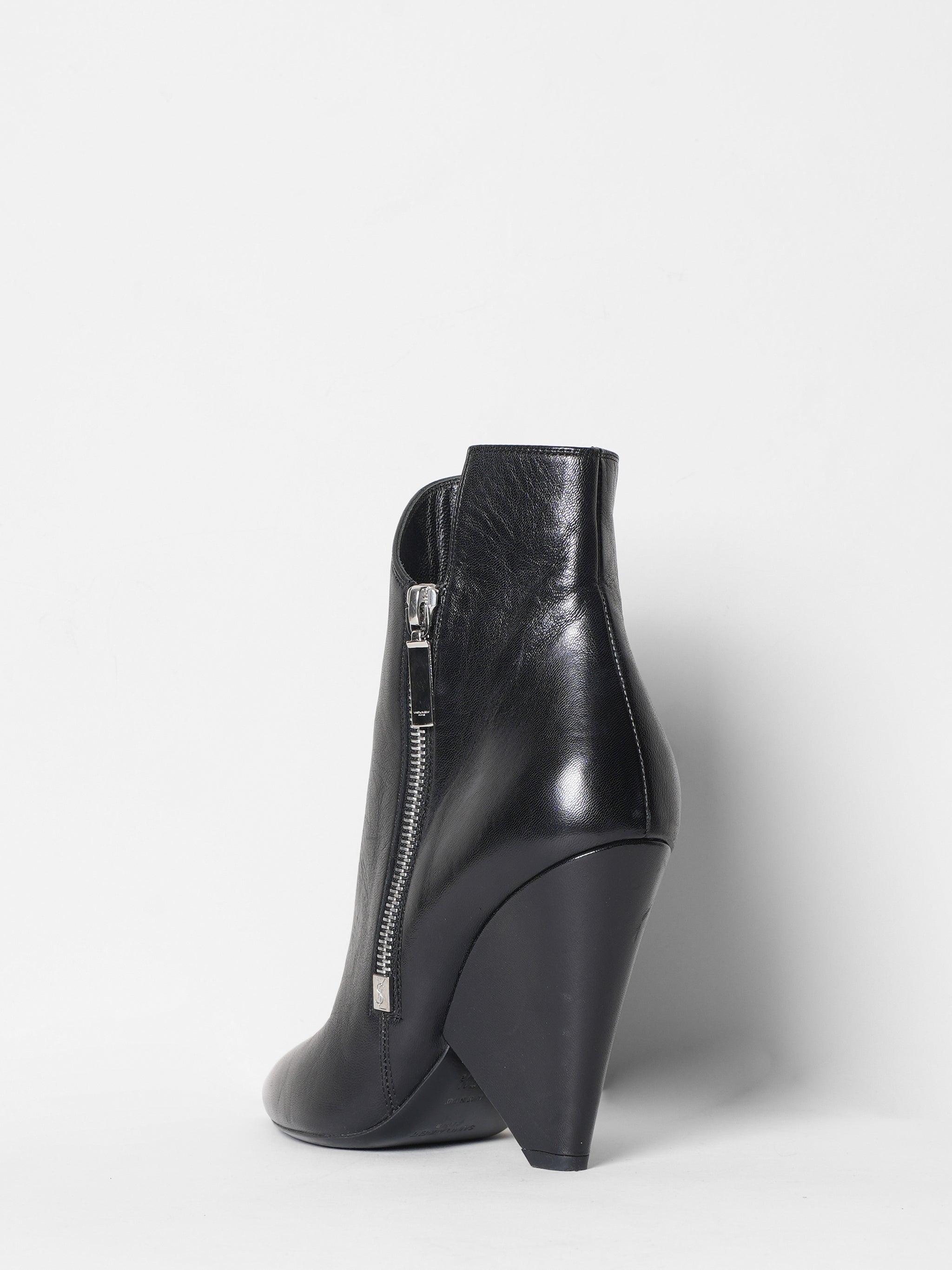 Saint Laurent NIKI Point Toe Ankle Black Boot