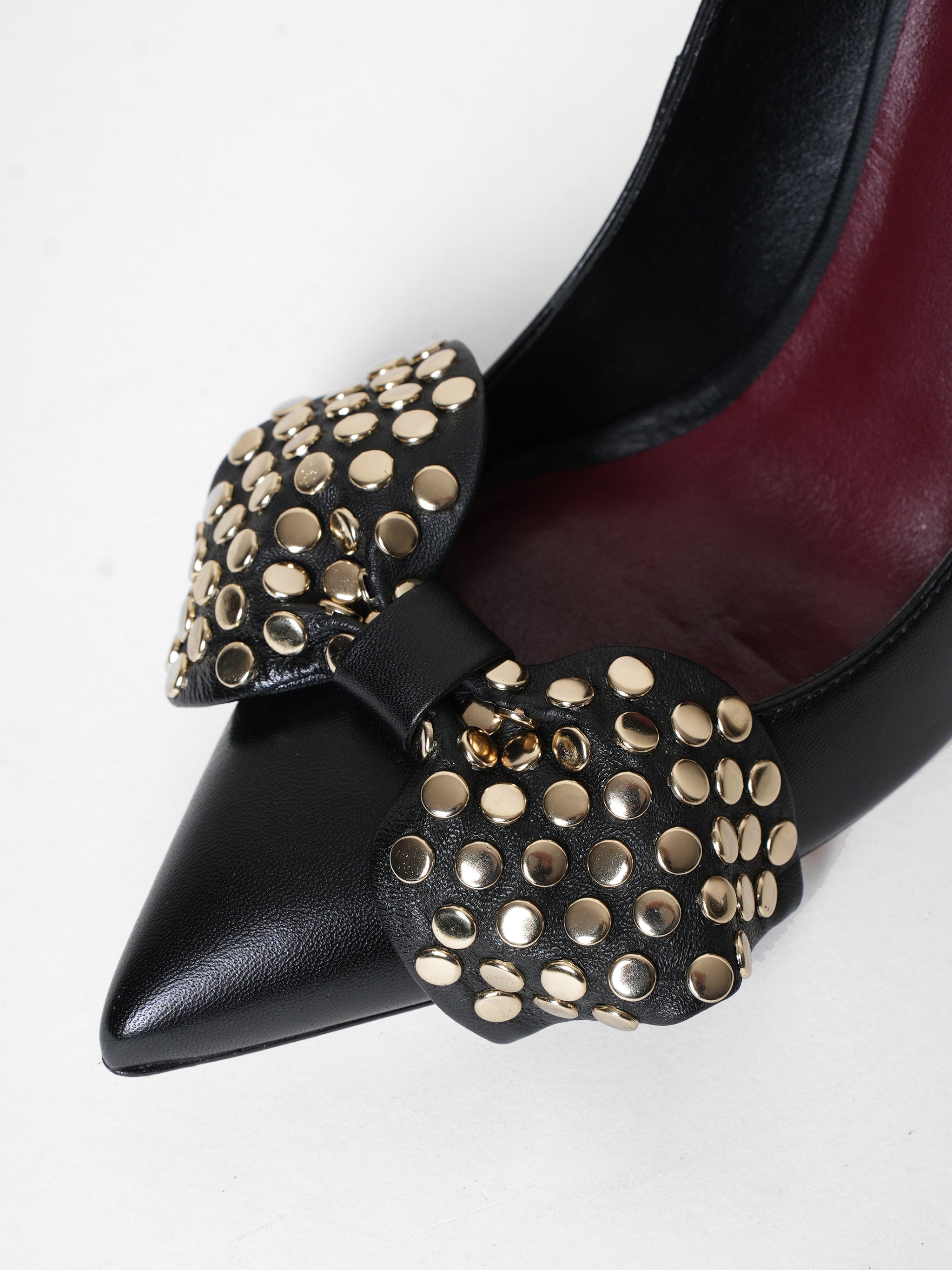 New Ted Baker Leyma Studded Bow Court Block Heels