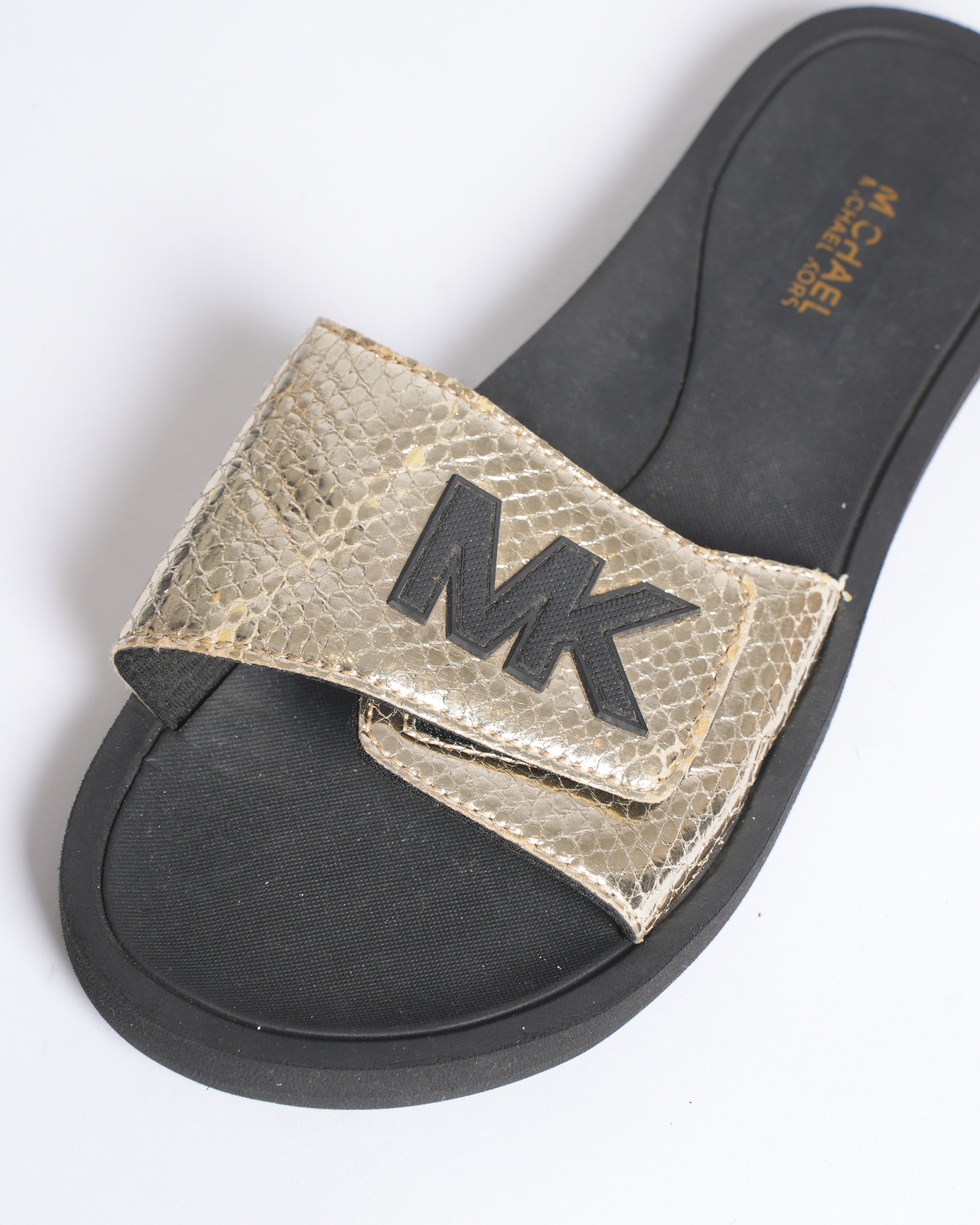 Michael Kors Rose Gold Palmer Slides