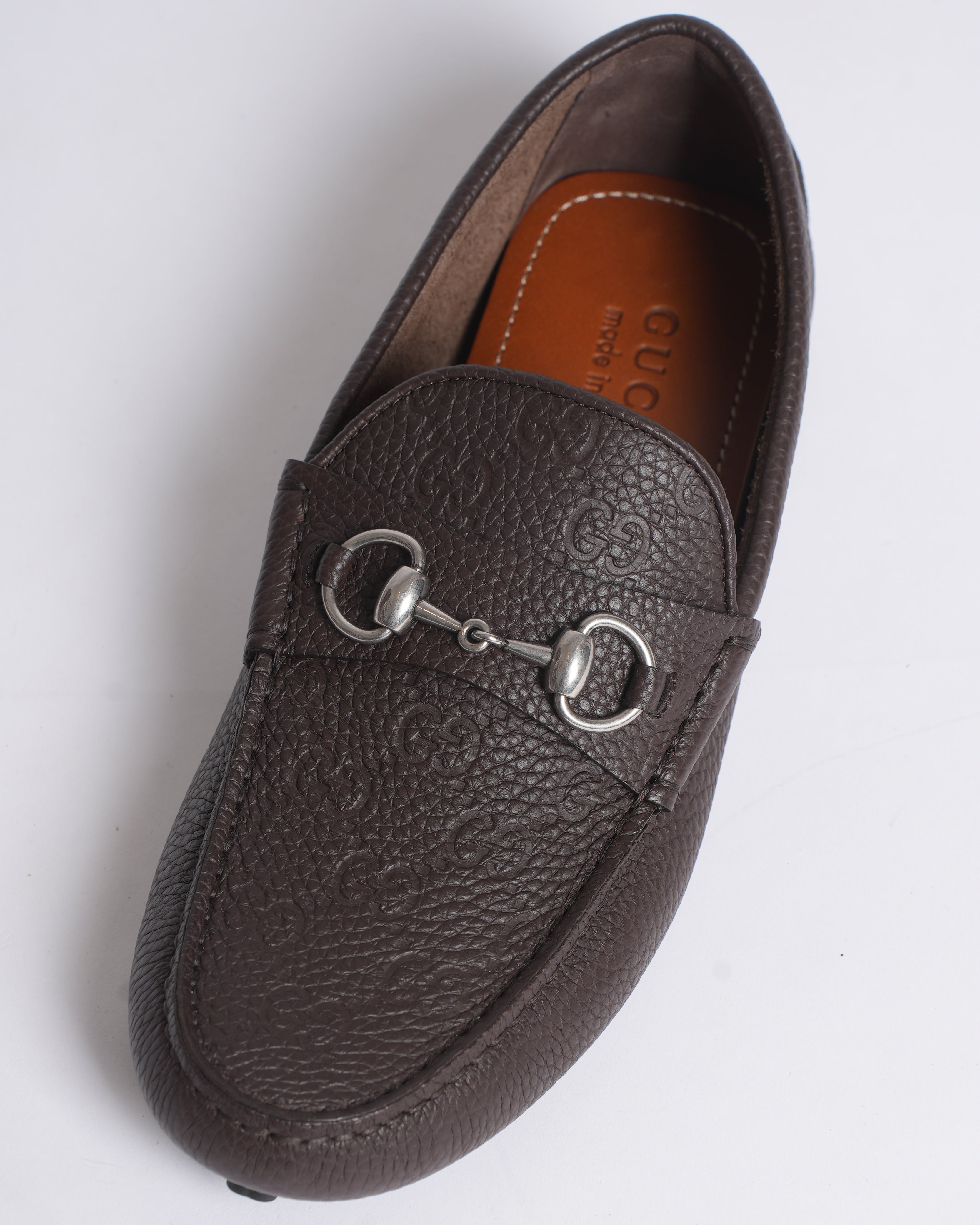 New Gucci men's loafer with Horsebit in dark brown
