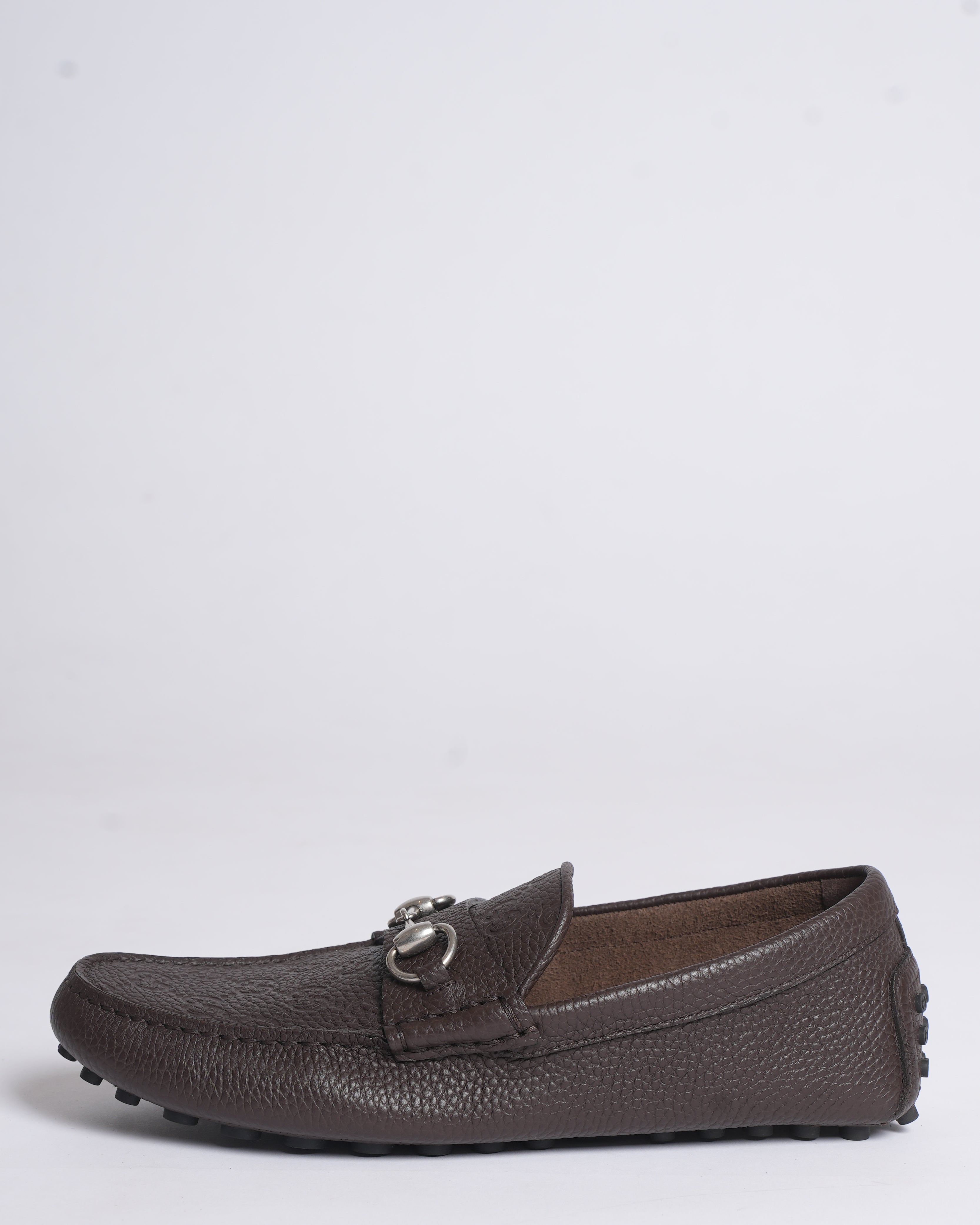 New Gucci men's loafer with Horsebit in dark brown