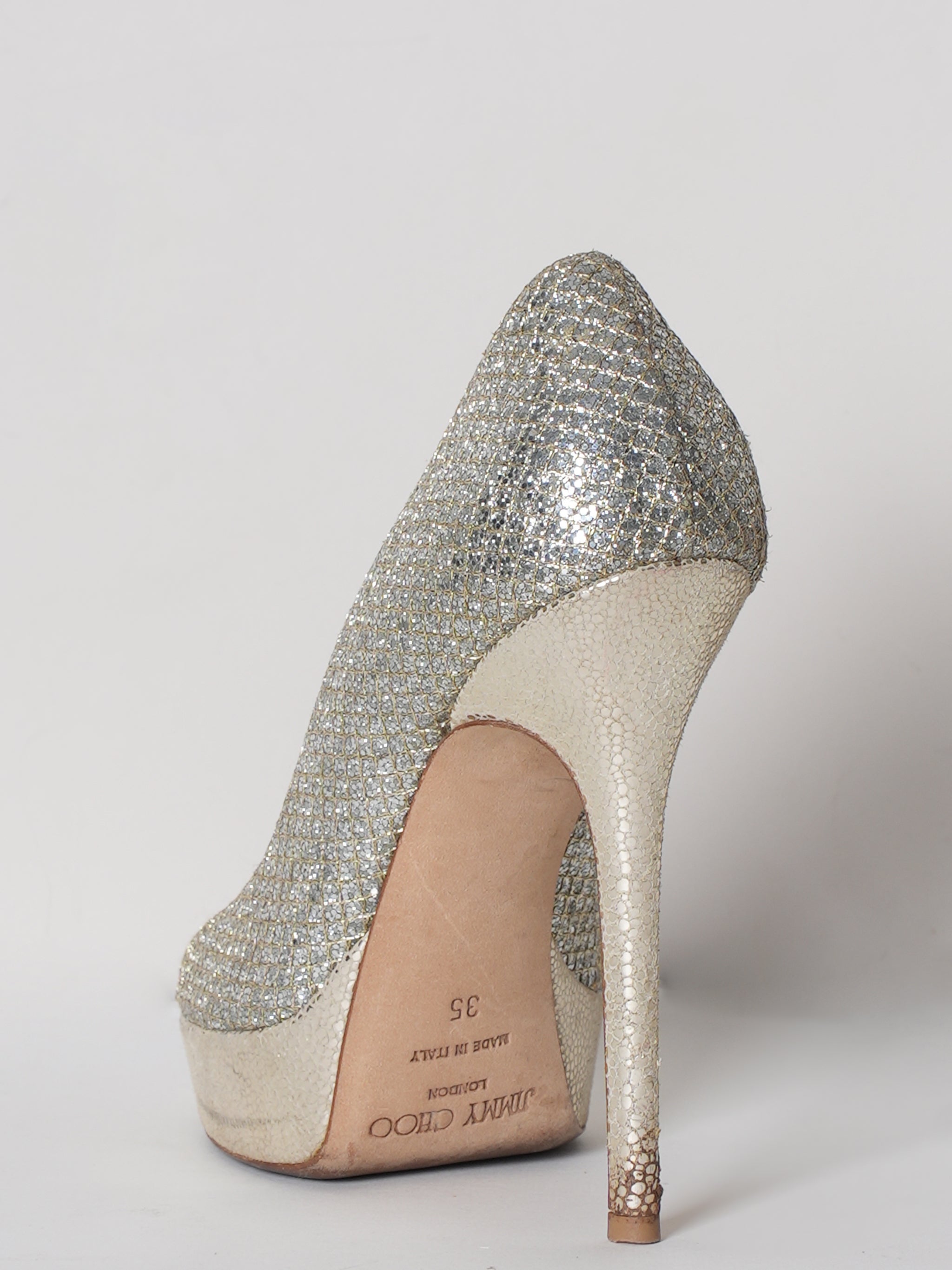 Jimmy Choo Gold Glitter Shoe