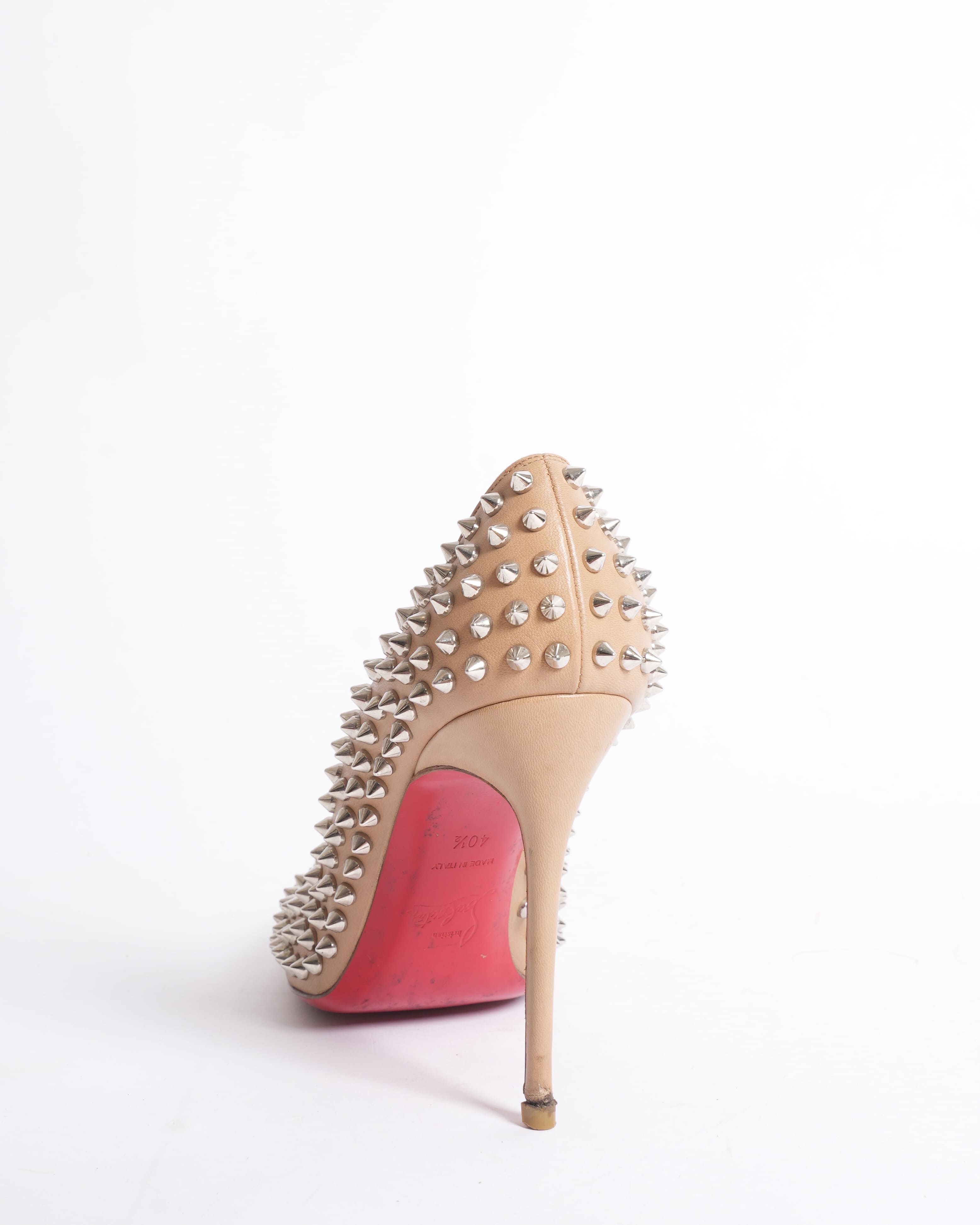 Christian Louboutin Vendome Spikes Specchio Leather Pumps