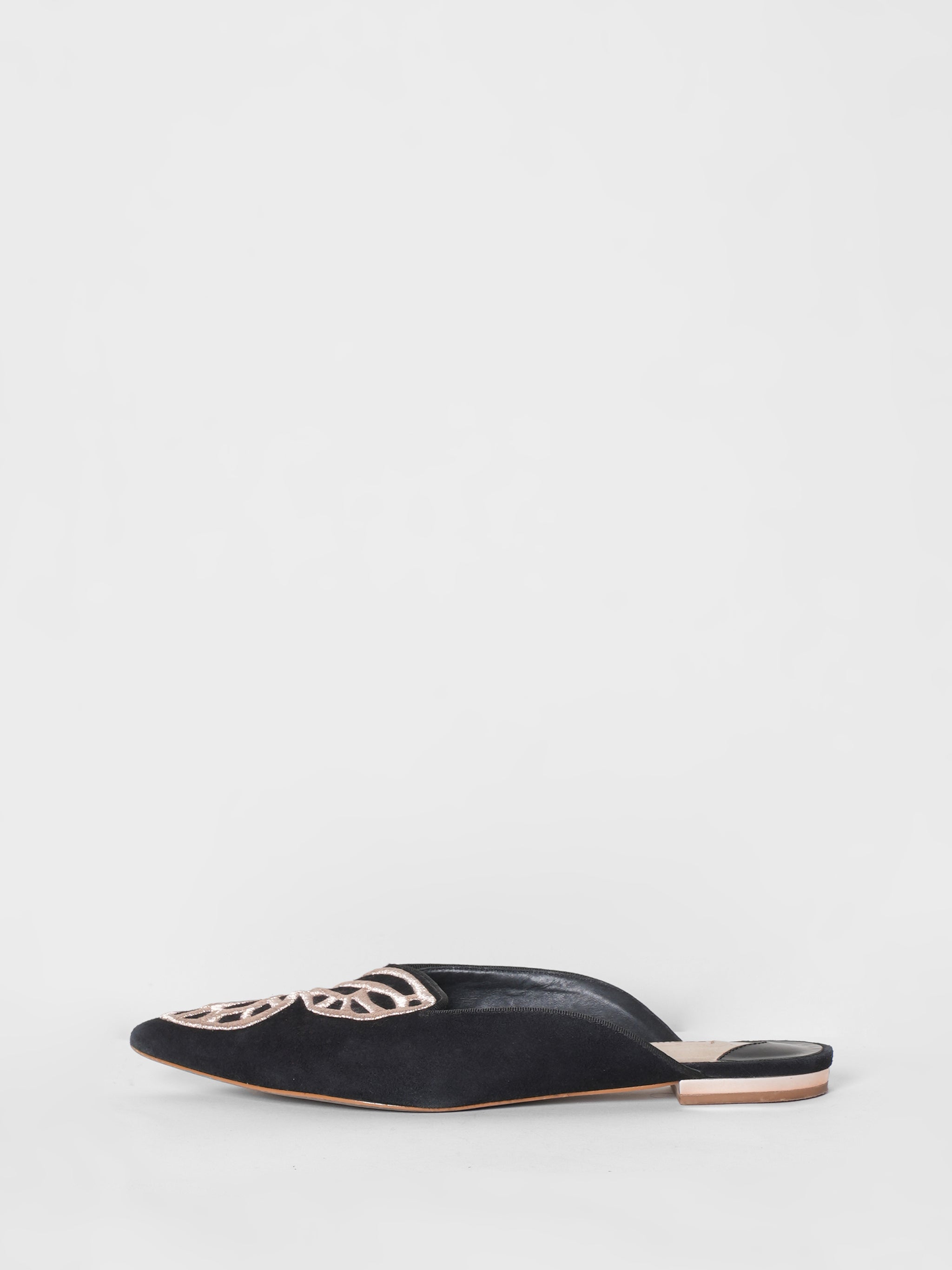 Sophia Webster Butterfly Embroidery Black Shoes