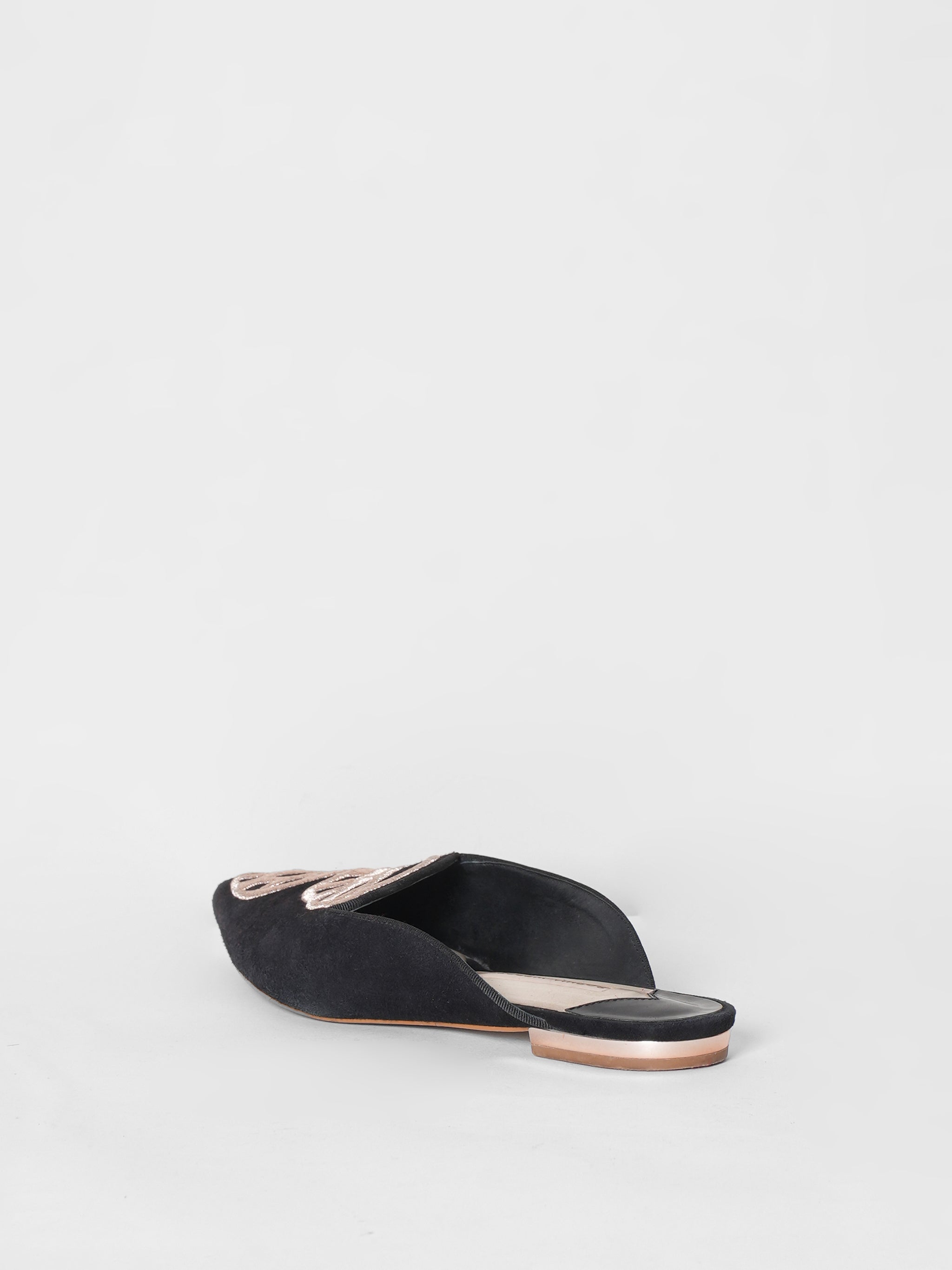 Sophia Webster Butterfly Embroidery Black Shoes