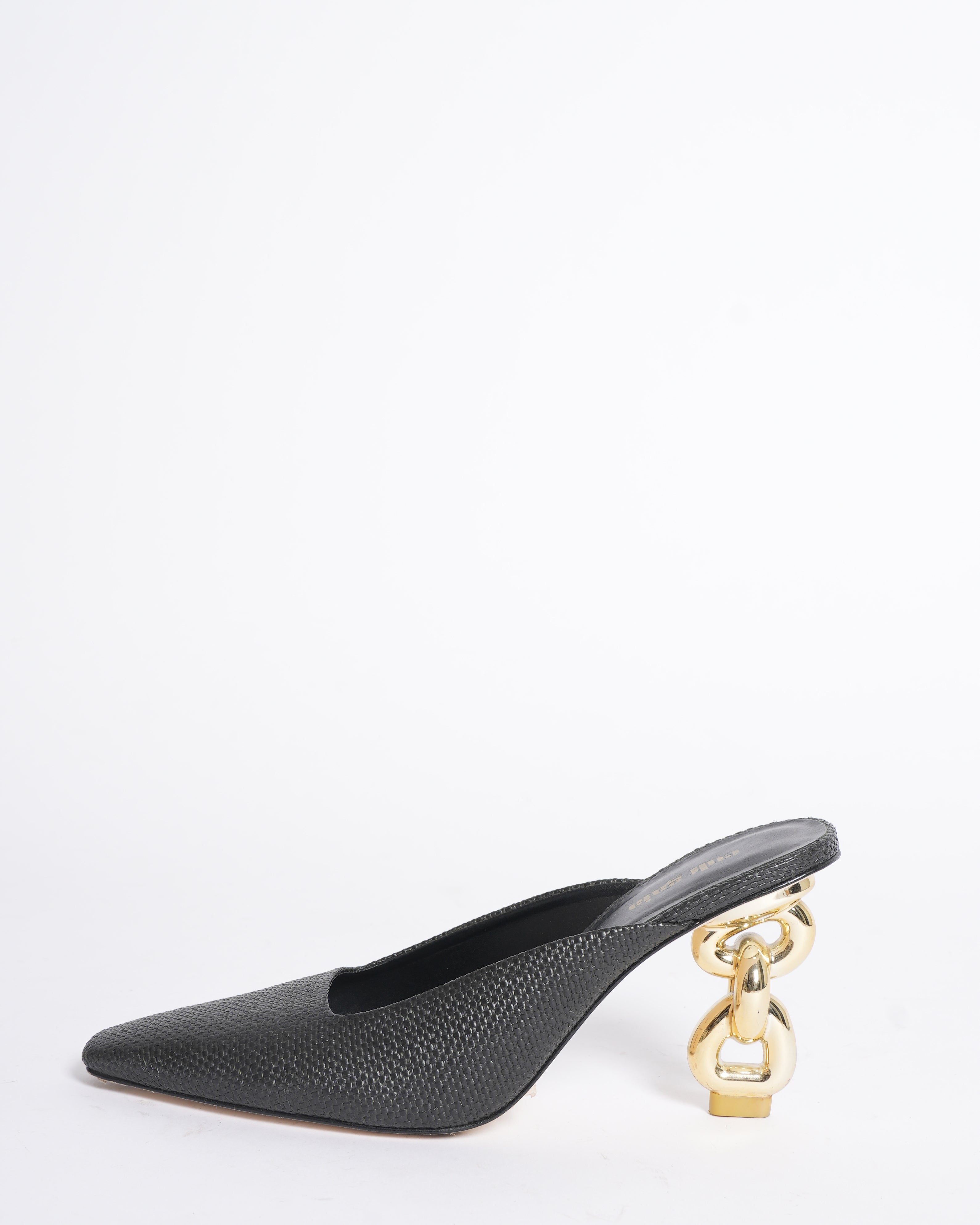 Cult gaia harlow metallic mule heels