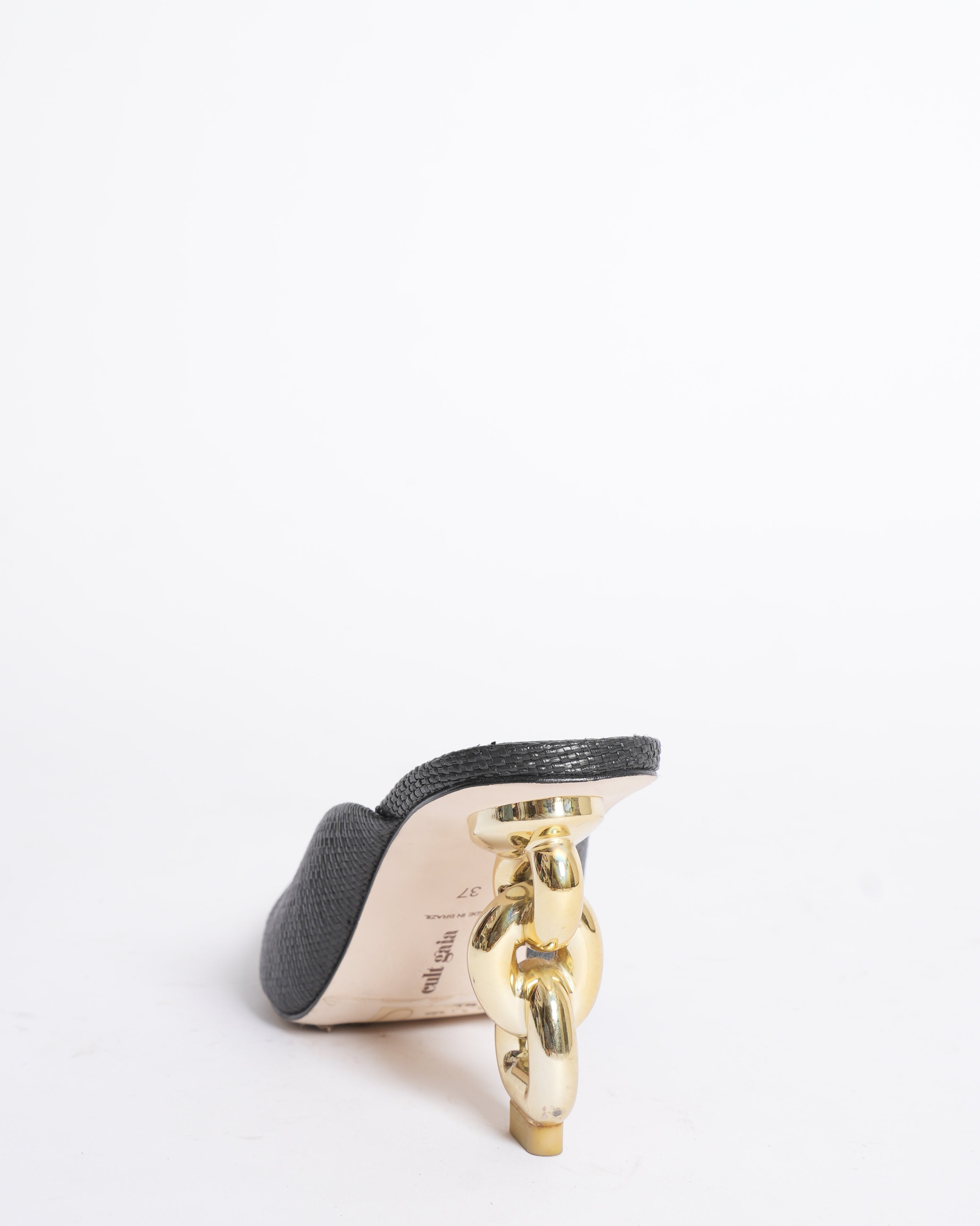 Cult gaia harlow metallic mule heels