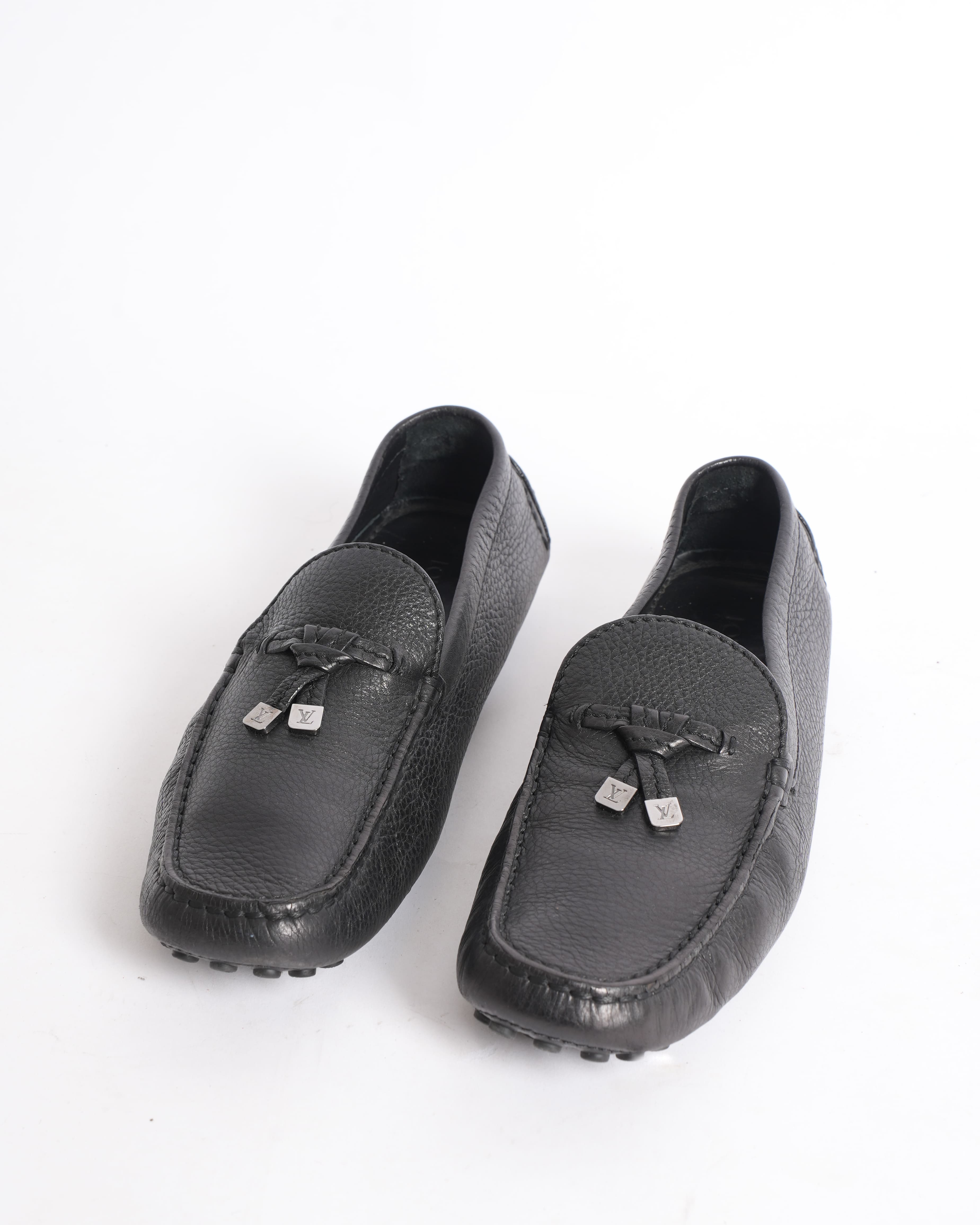 Louis Vuitton Black Leather Moccasins
