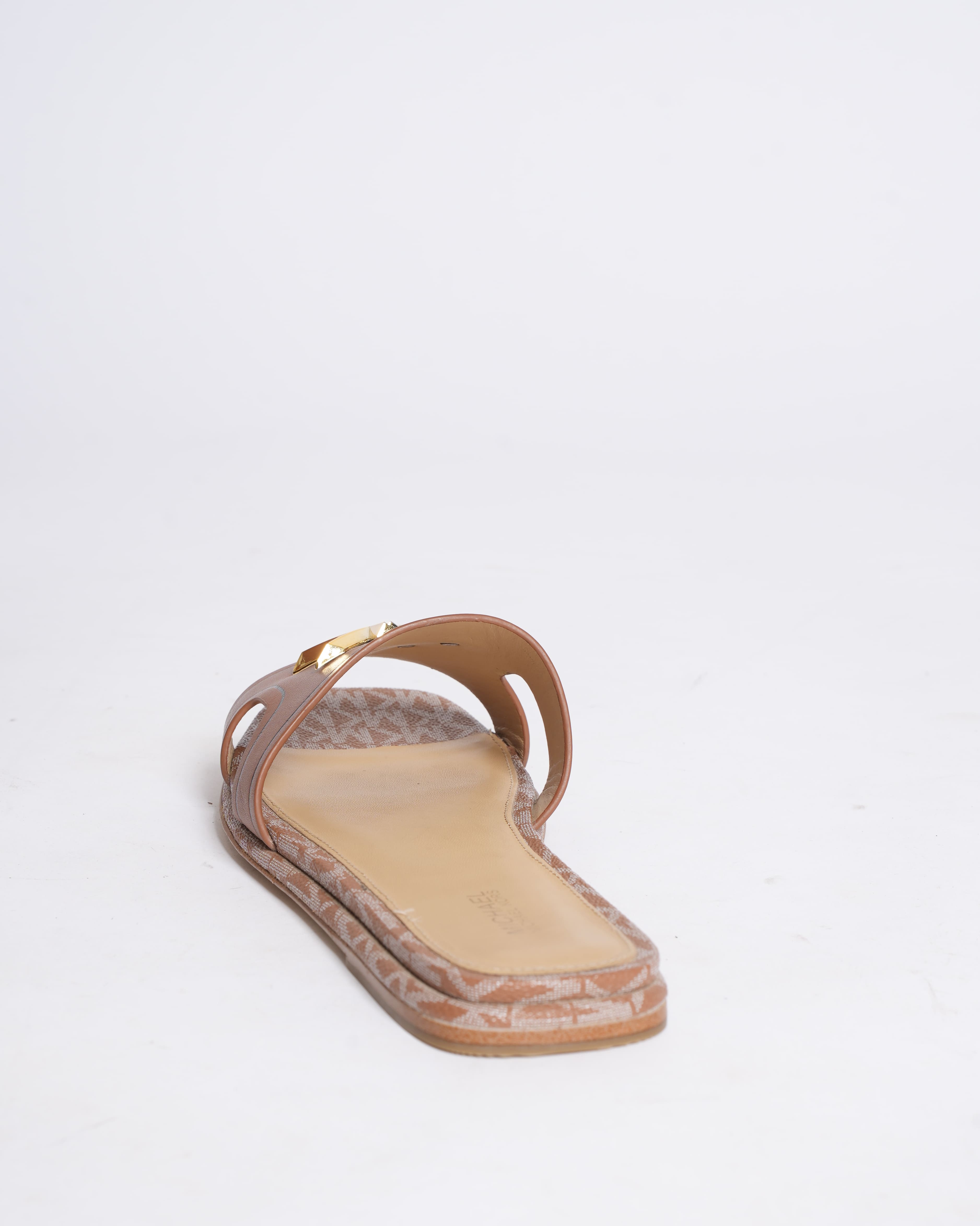 Michael Kors Monogram Print Ballet Flats in Brown