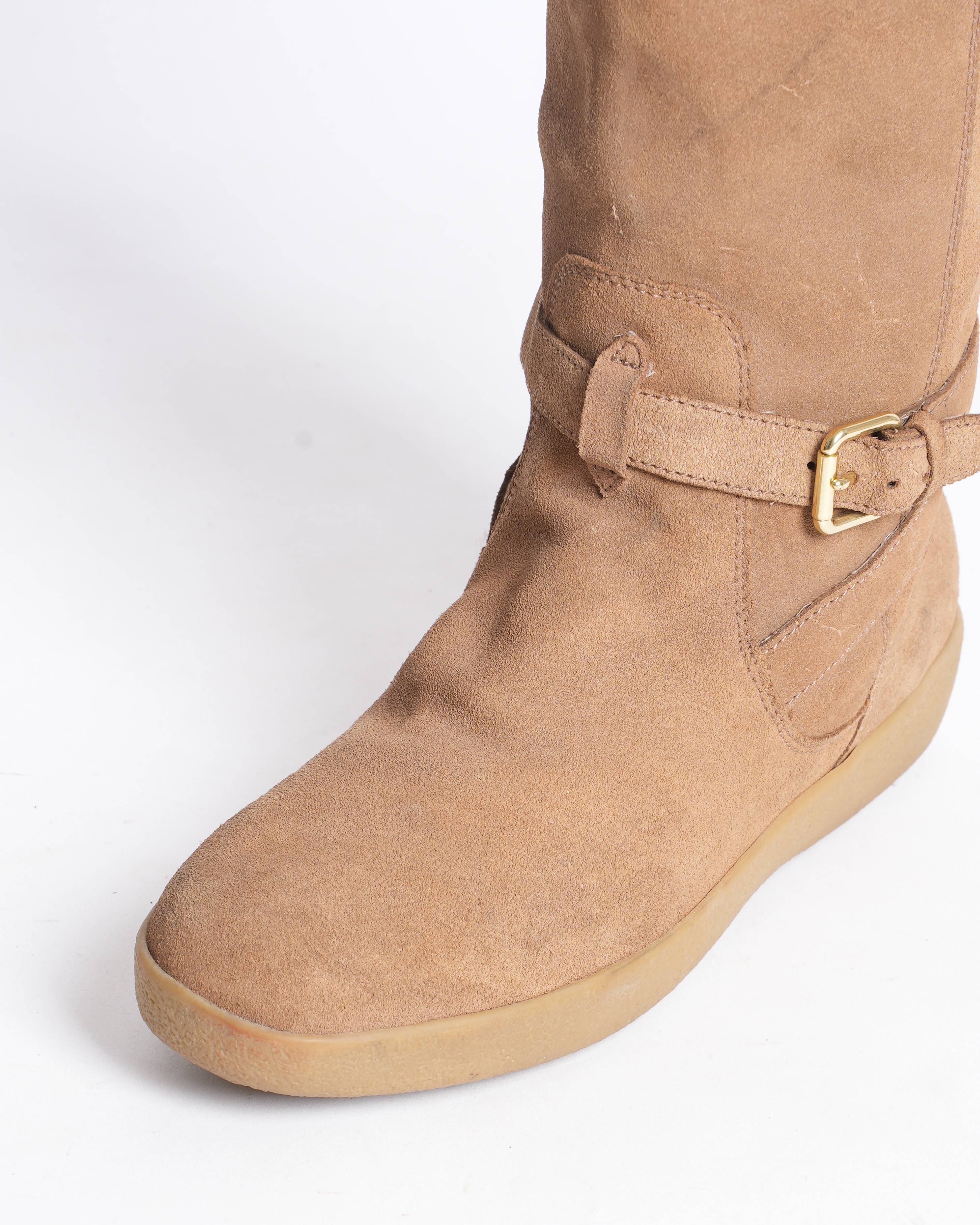 Coach Boots in Tan suede