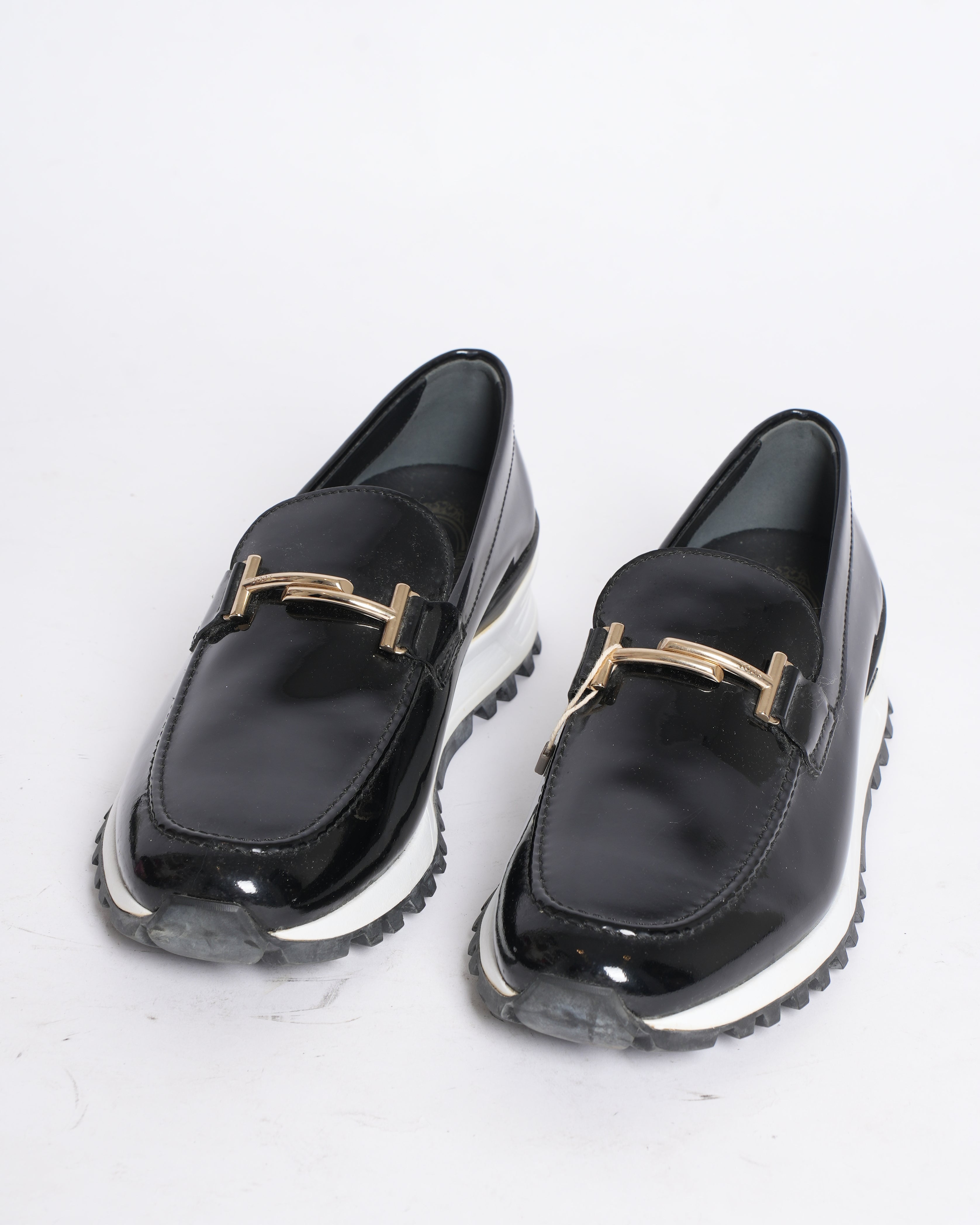 Tod's Men's Patent Leather Double T Loafers