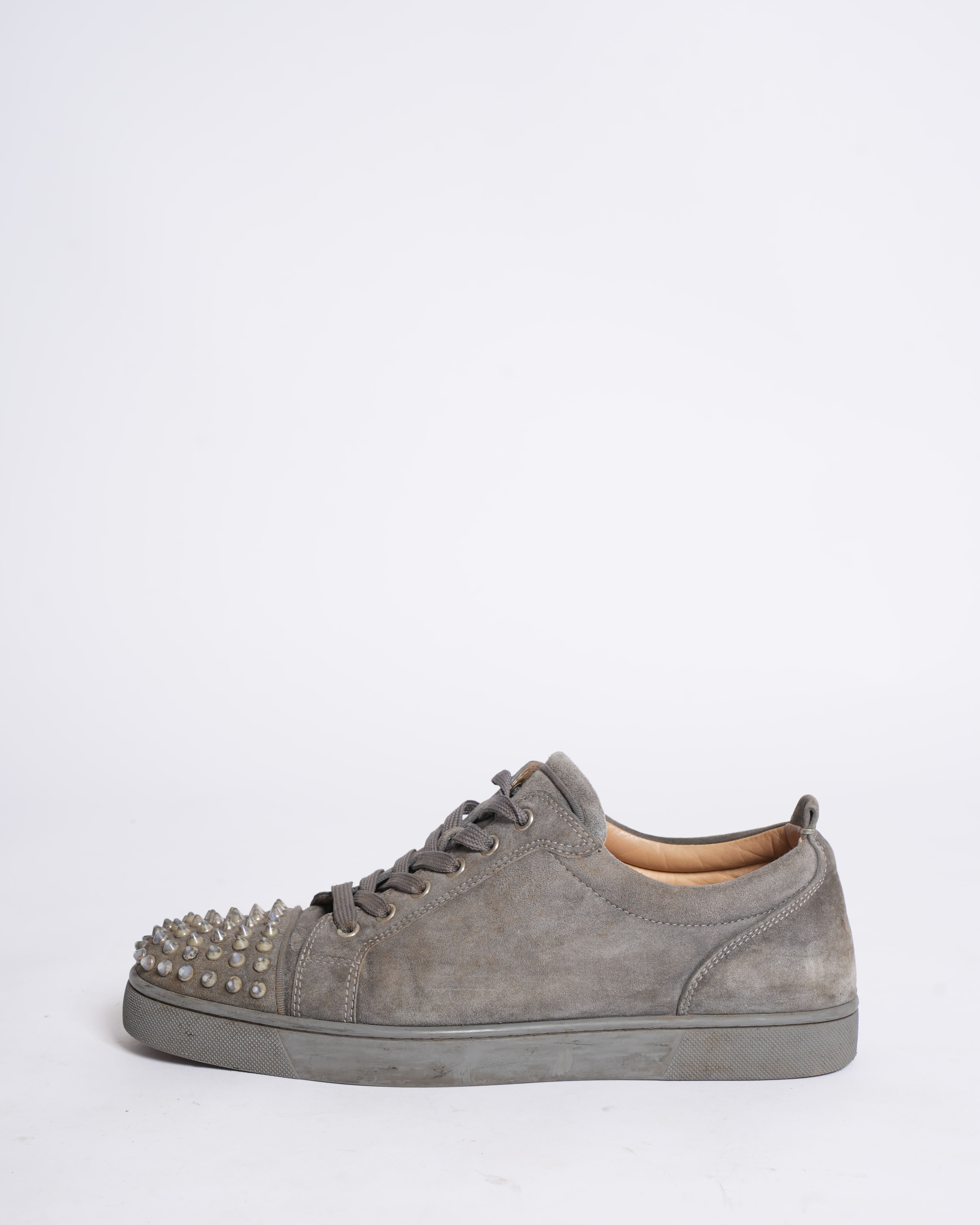 Christian Louboutin Spike Detail Sneakers for Men in Grey