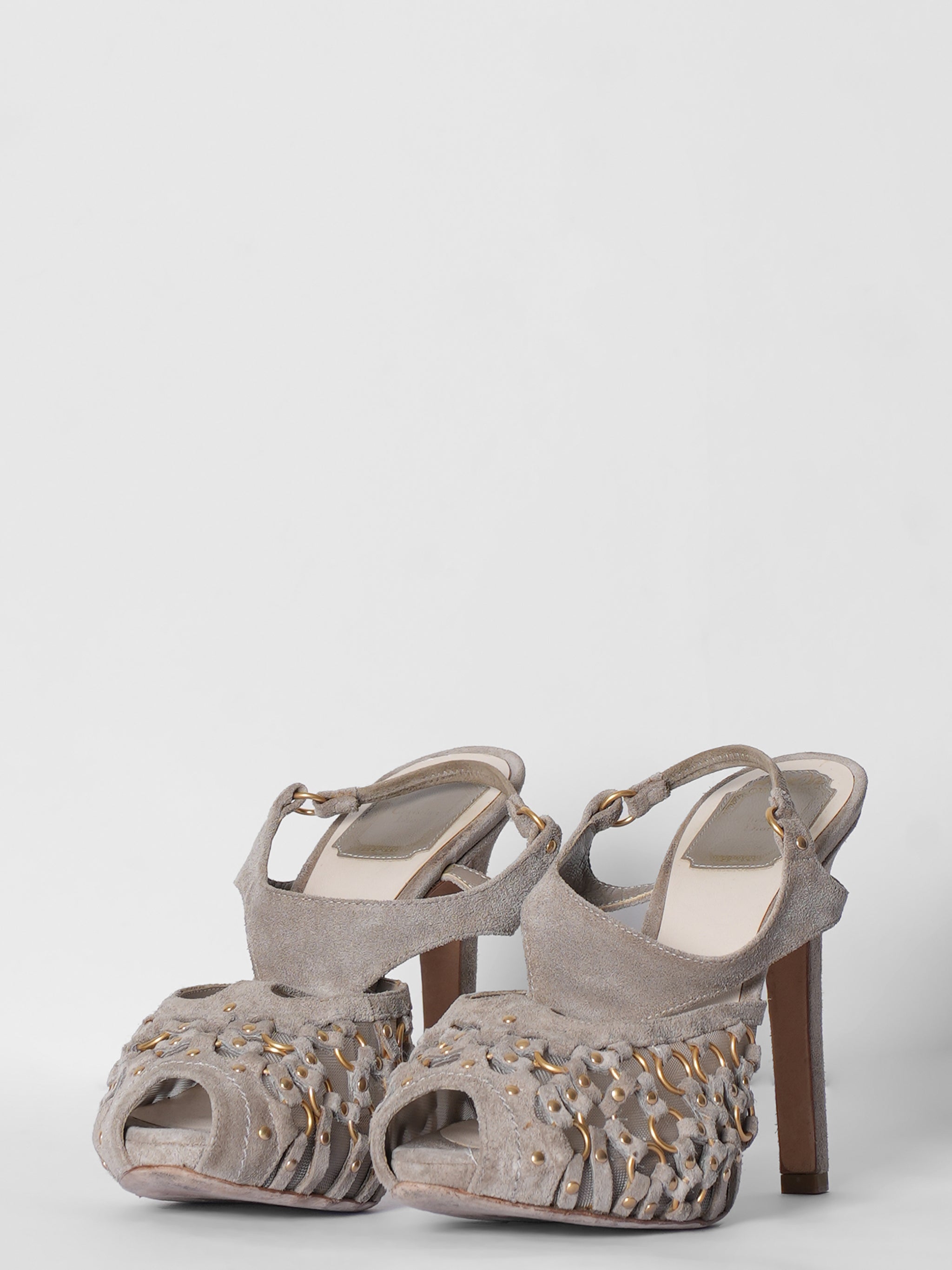 Dior Grey Suede Heels