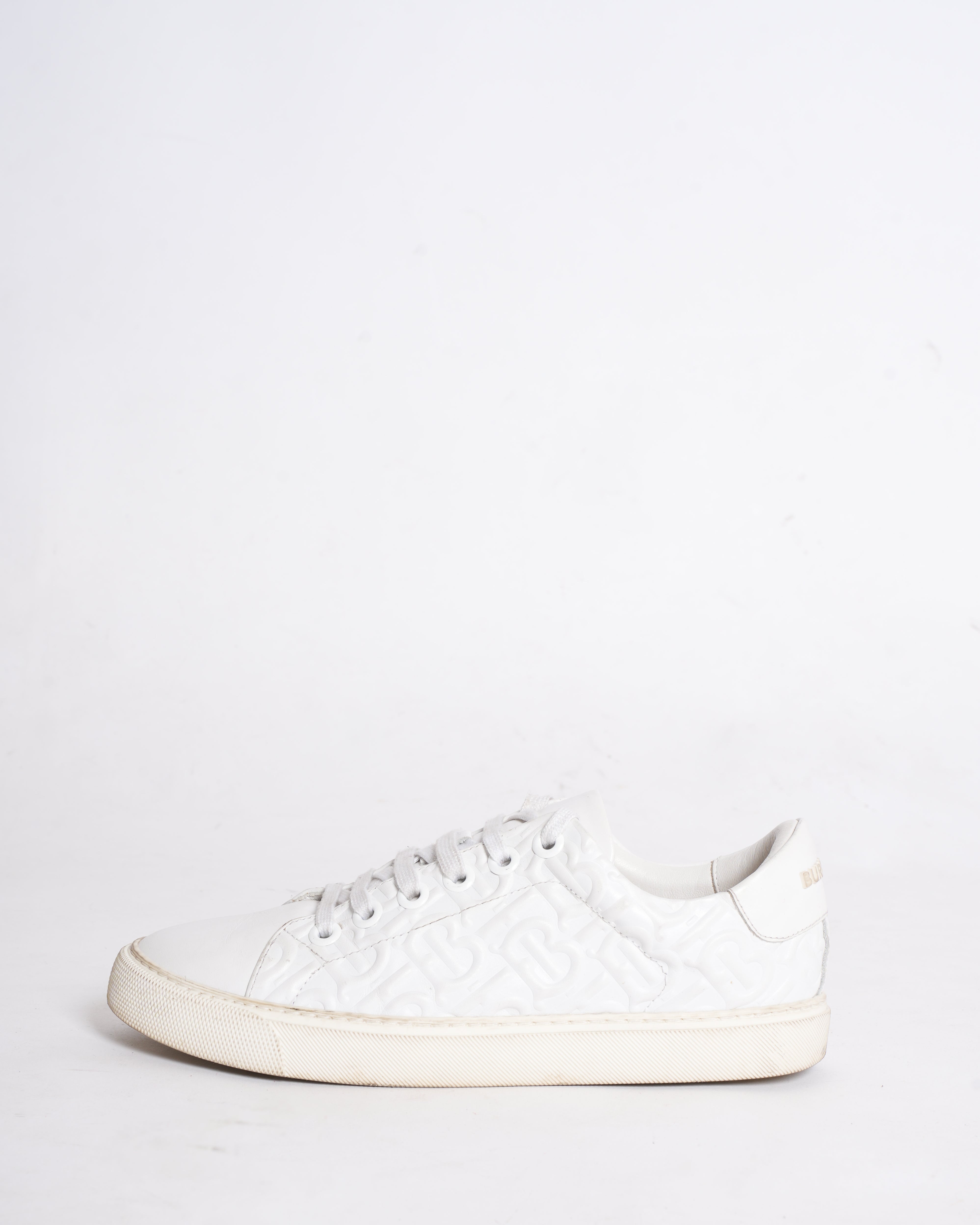 Burberry White Albridge Sneakers for Men
