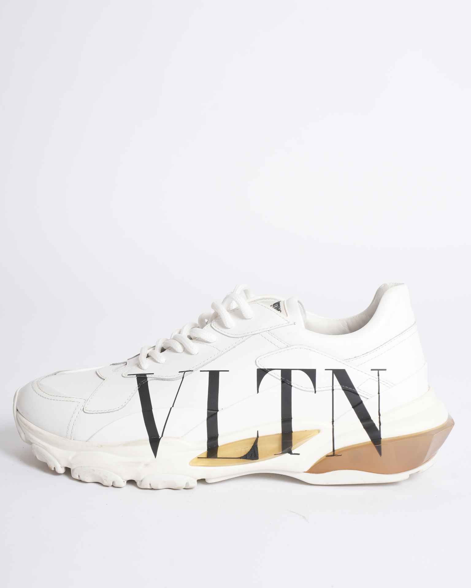 Valentino White Leather VLTN Bounce Low Top Women's Sneakers