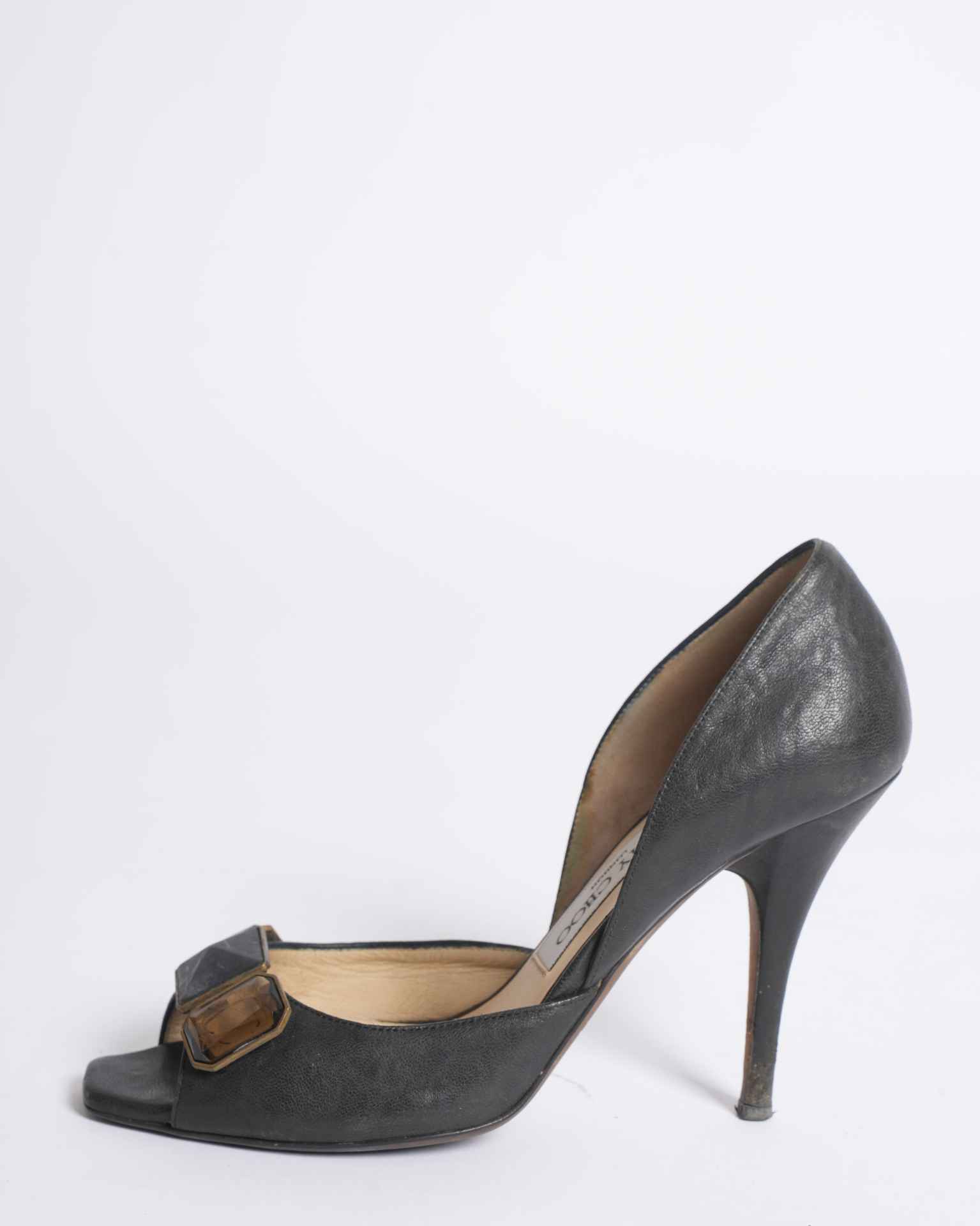 Jimmy Choo Satin Heels In Black