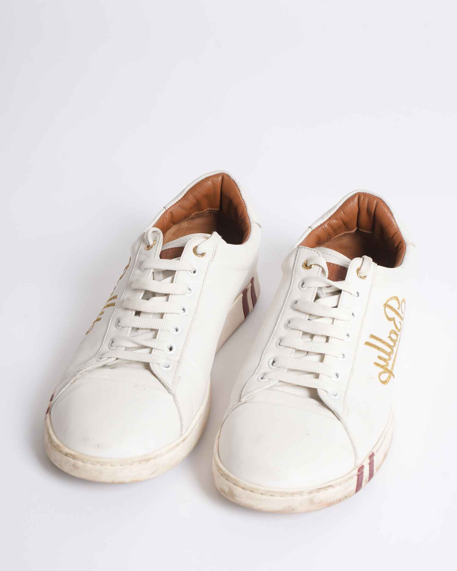 Bally Lace Tie-up Sneakers In White