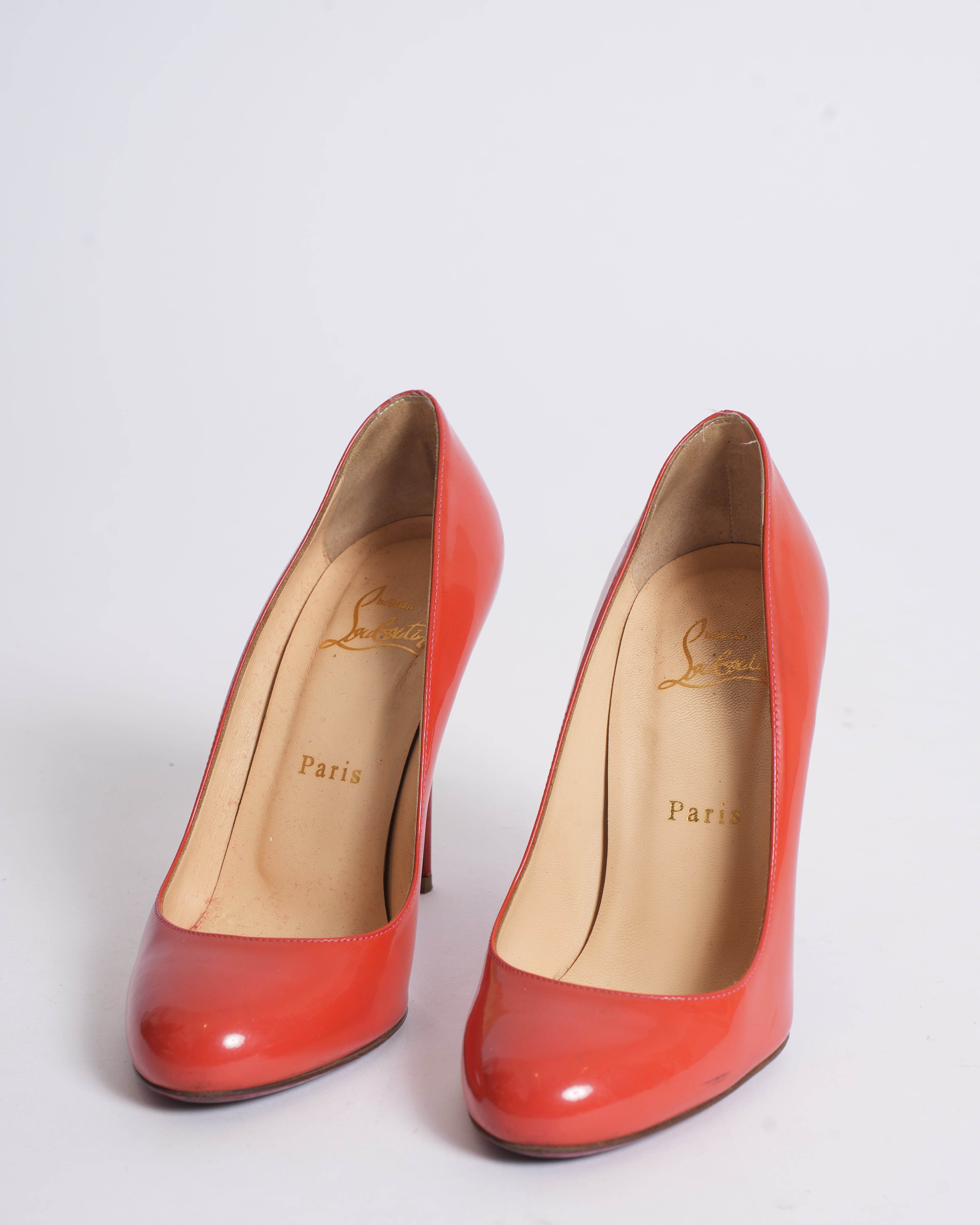 Christian Louboutin Patent Leather Round Toe Heels