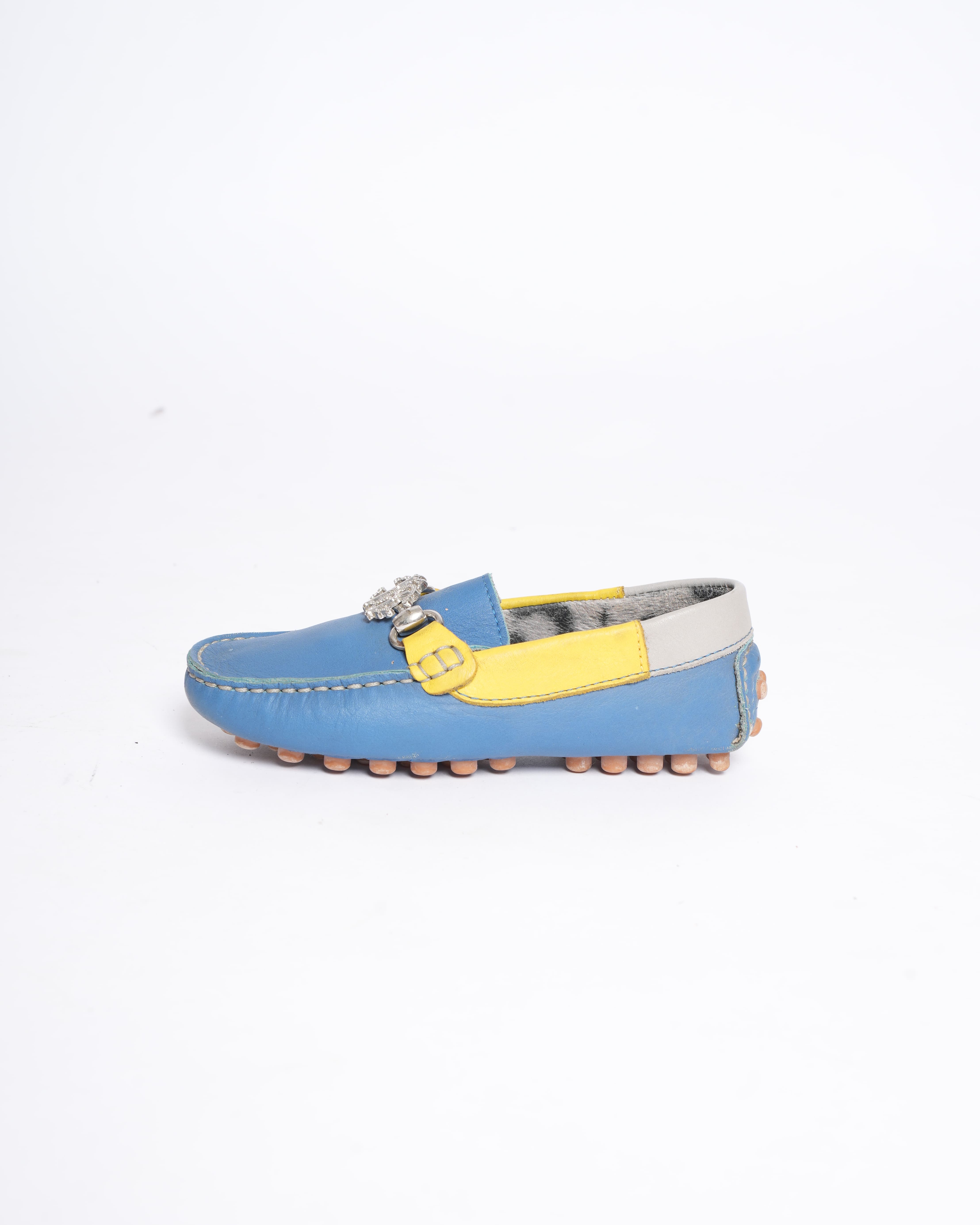 Roberto Cavalli Boys Loafers in Blue & Yellow