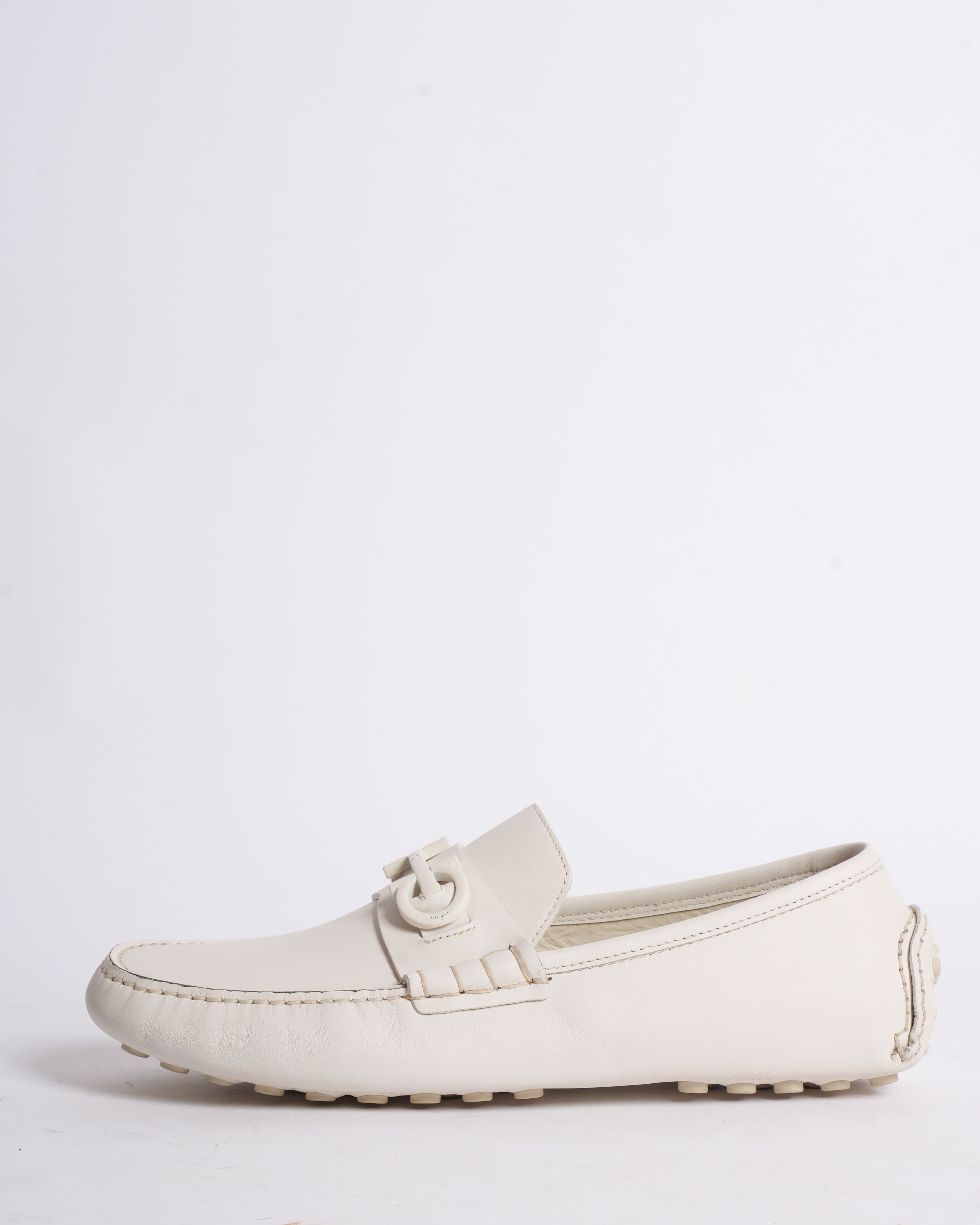 New Salvatore Ferragamo Men's Loafers White