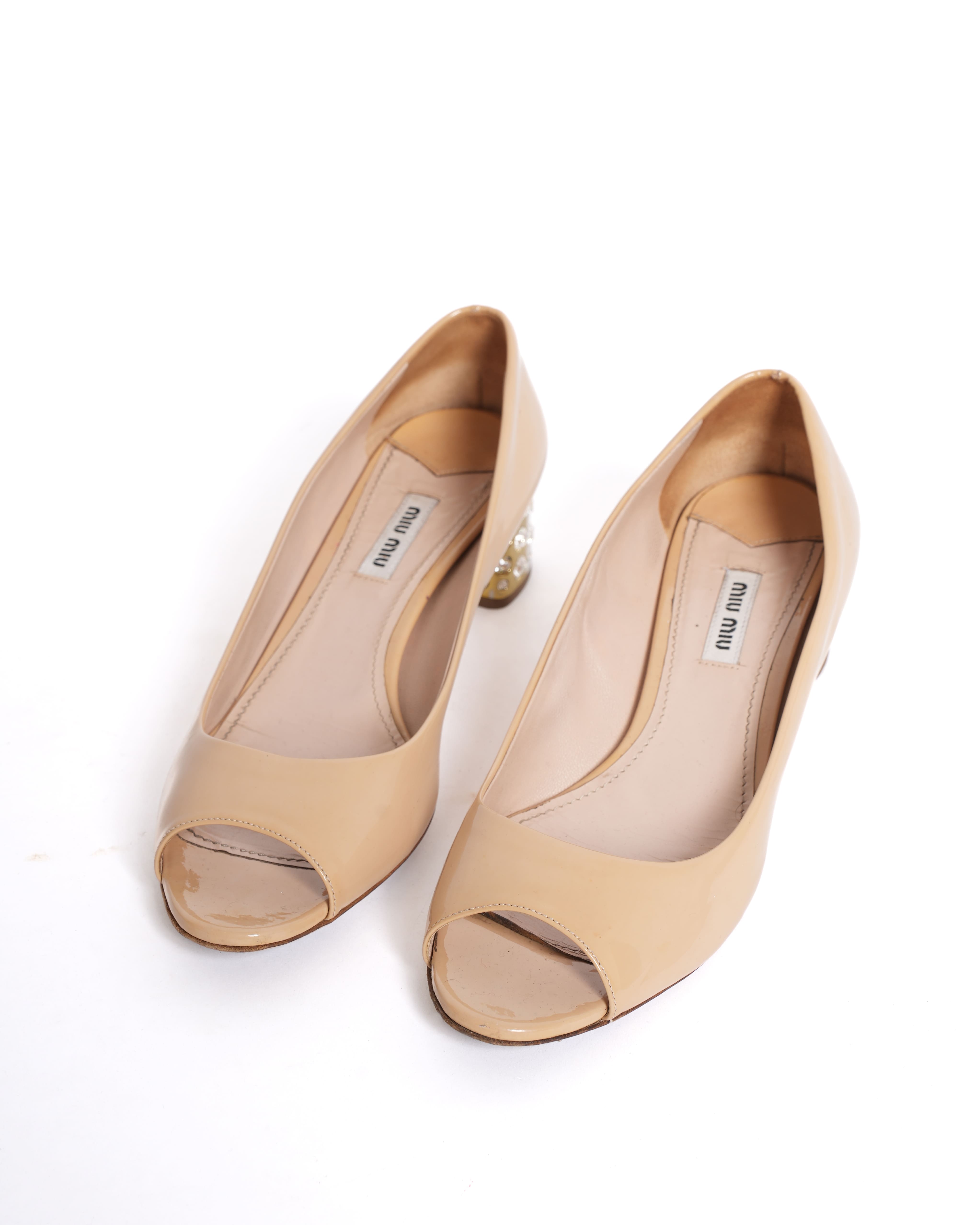Miu Miu Beige pumps Crystal Heel