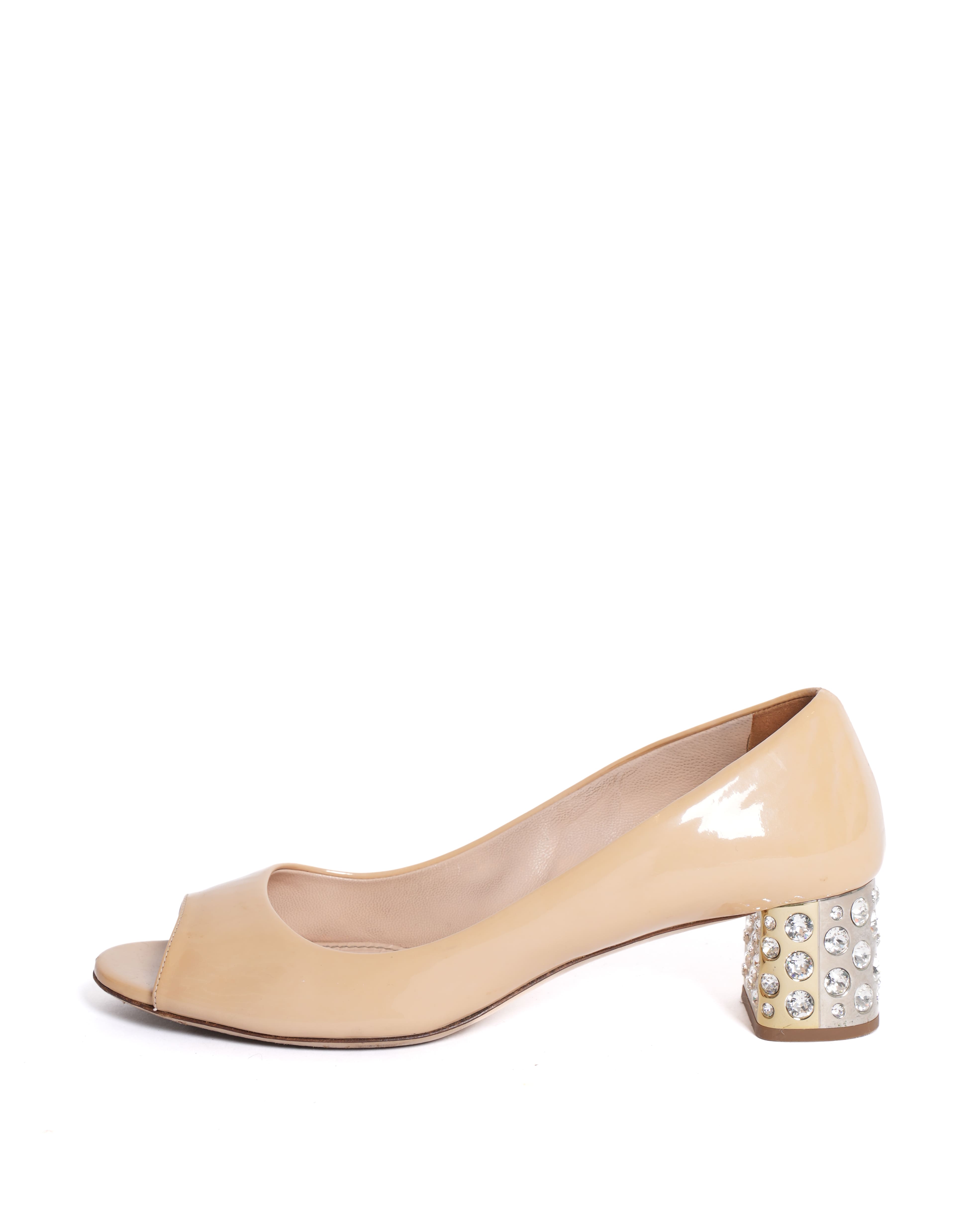 Miu Miu Beige pumps Crystal Heel